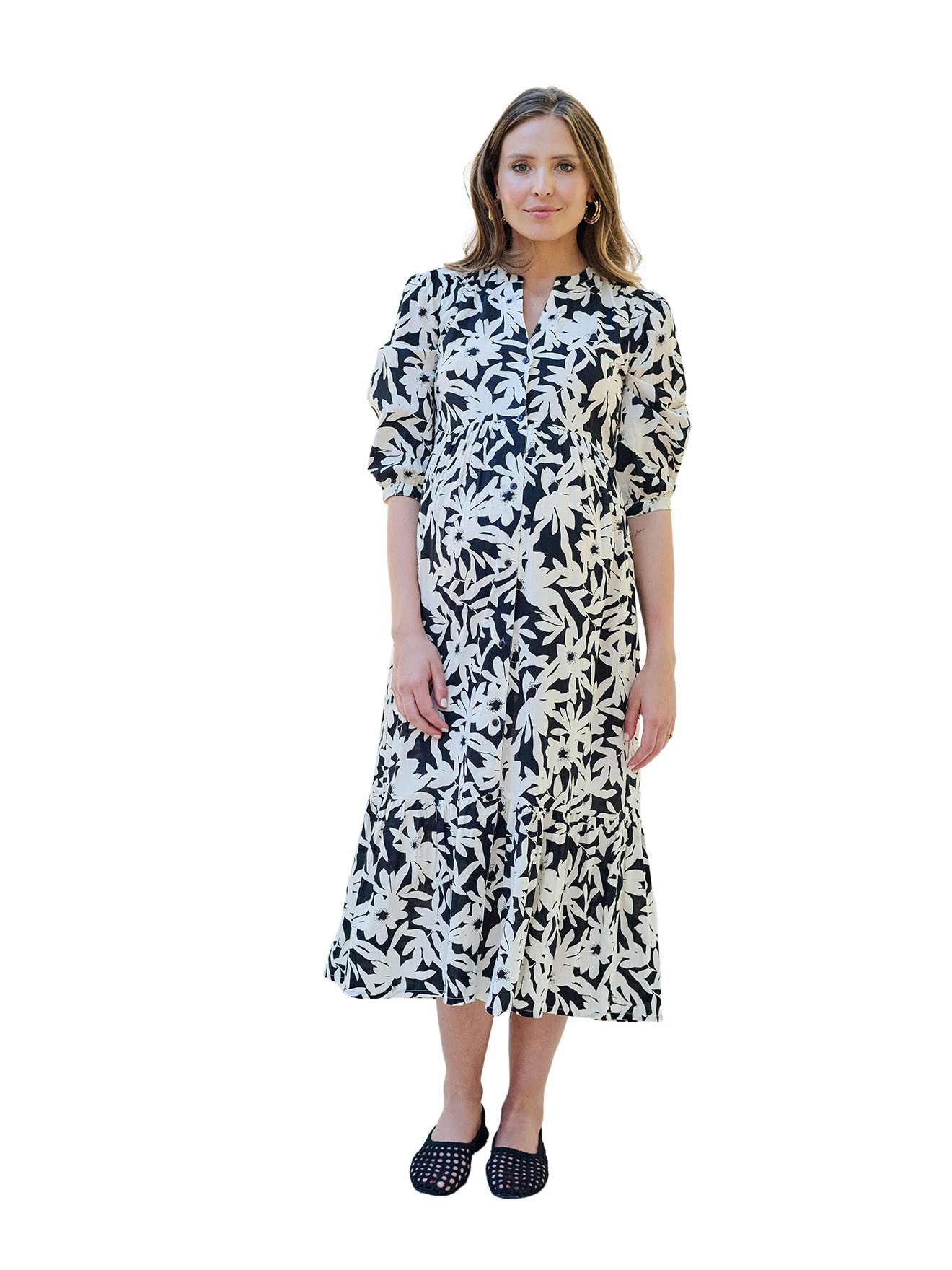 Envie de Fraise Umstandskleid Langes Boho-Kleid für Schwangerschaft & Stillzeit