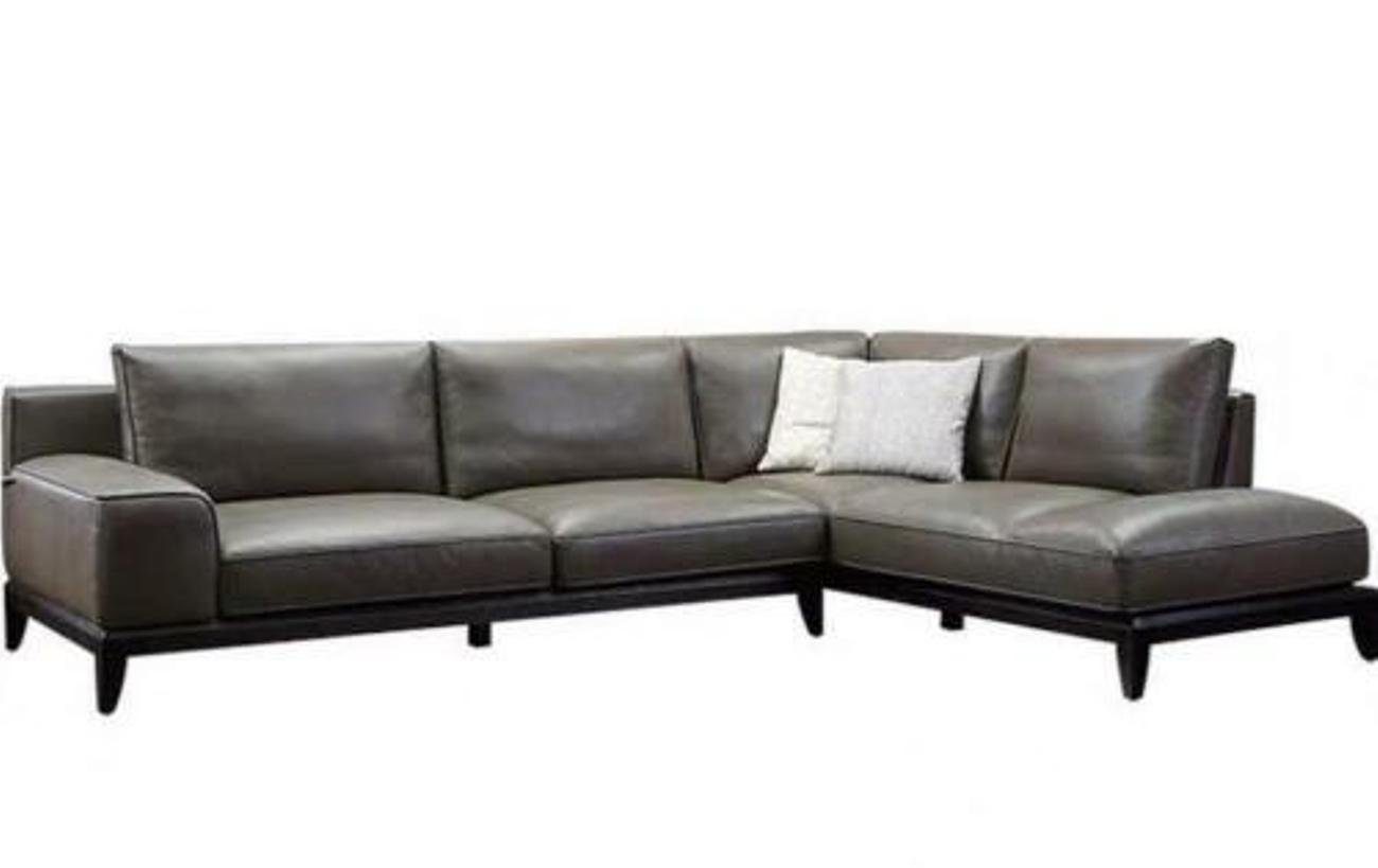 L-Form Ecksofa Ecke, Wohnlandschaft Europe Made Couch Eck Sofa in JVmoebel Grau Sitz Polster Sofas