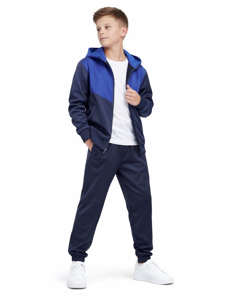 Hessis Trainingsanzug Jogginganzug Freizeitanzug Set für Jungen und Mädchen JF516 (Set, 2-tlg., Jacke mit Jogginghose), bestehend aus Jacke und Jogginghose