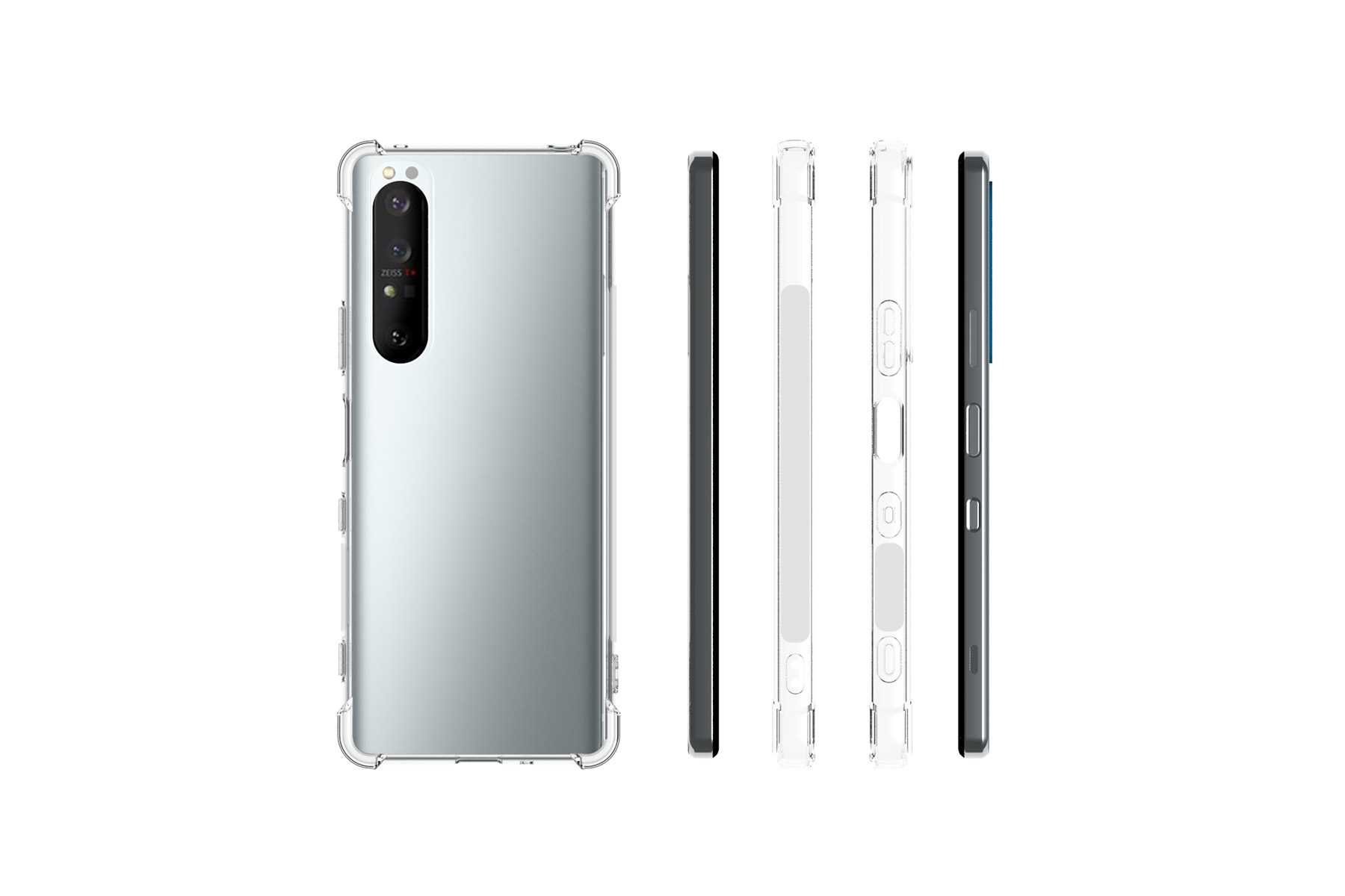 mtb more energy Smartphone-Hülle Clear Armor Case für Sony Xperia 1 III, Transparente TPU Schutzhülle Case Backcover mit Anti-Shock Verstärkung