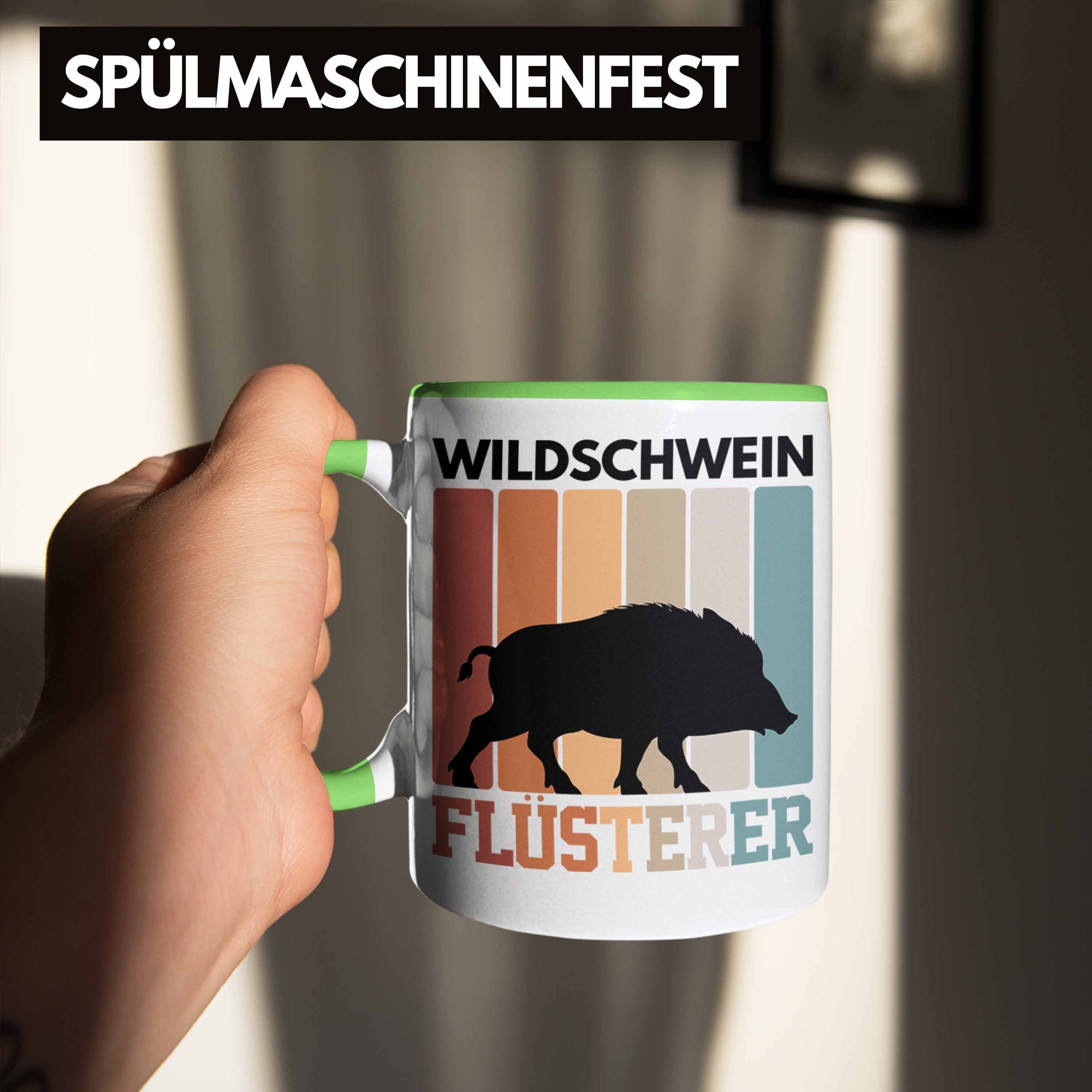 Tasse Geschenk Jäger Tasse - Gesche Wildschwein Flüsterer Trendation Grün Lustige Trendation