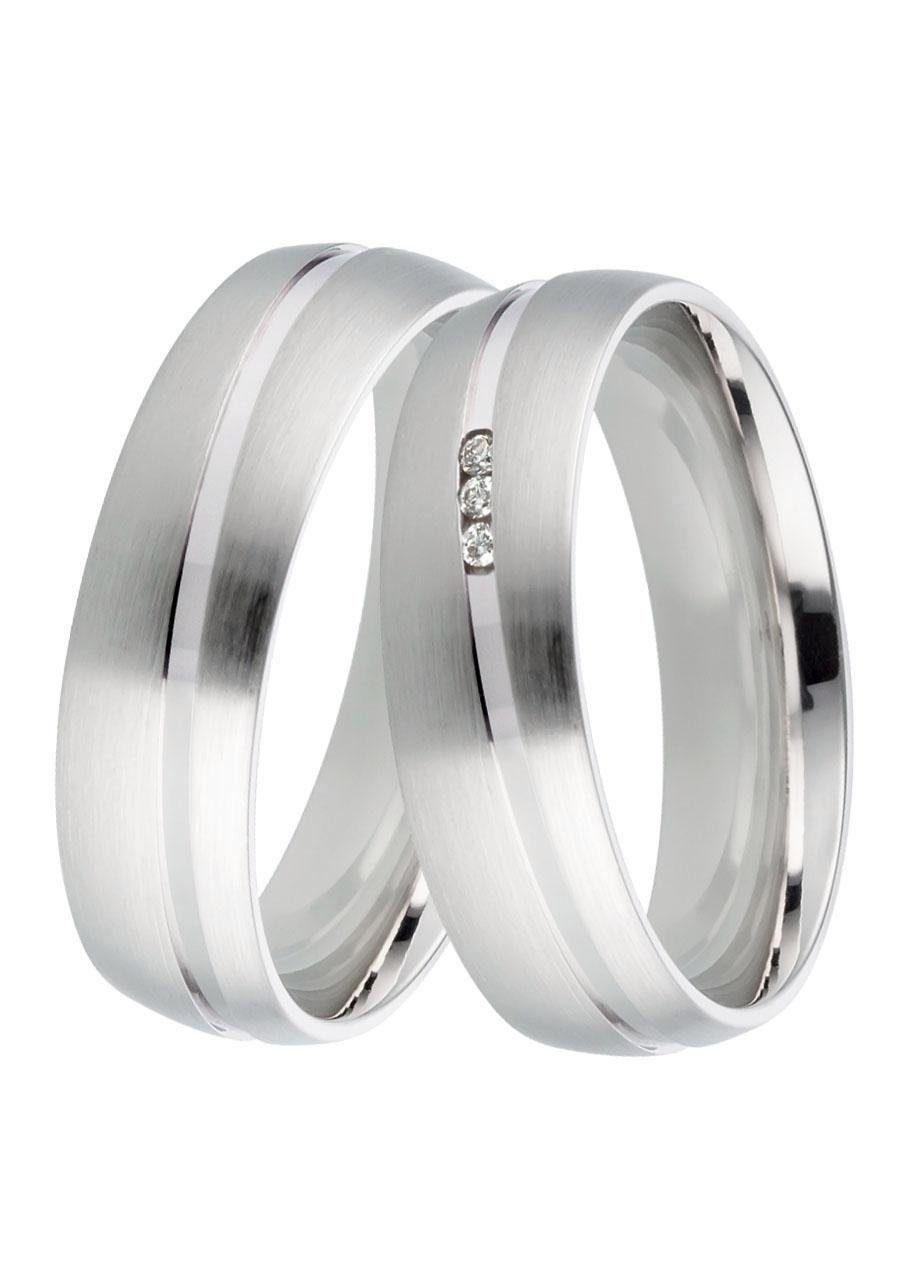 DOOSTI Trauring Schmuck Brillanten Germany, Partnerring ohne LIEBE, mit in o. Made Silber Trauring Ehering Geschenk 925