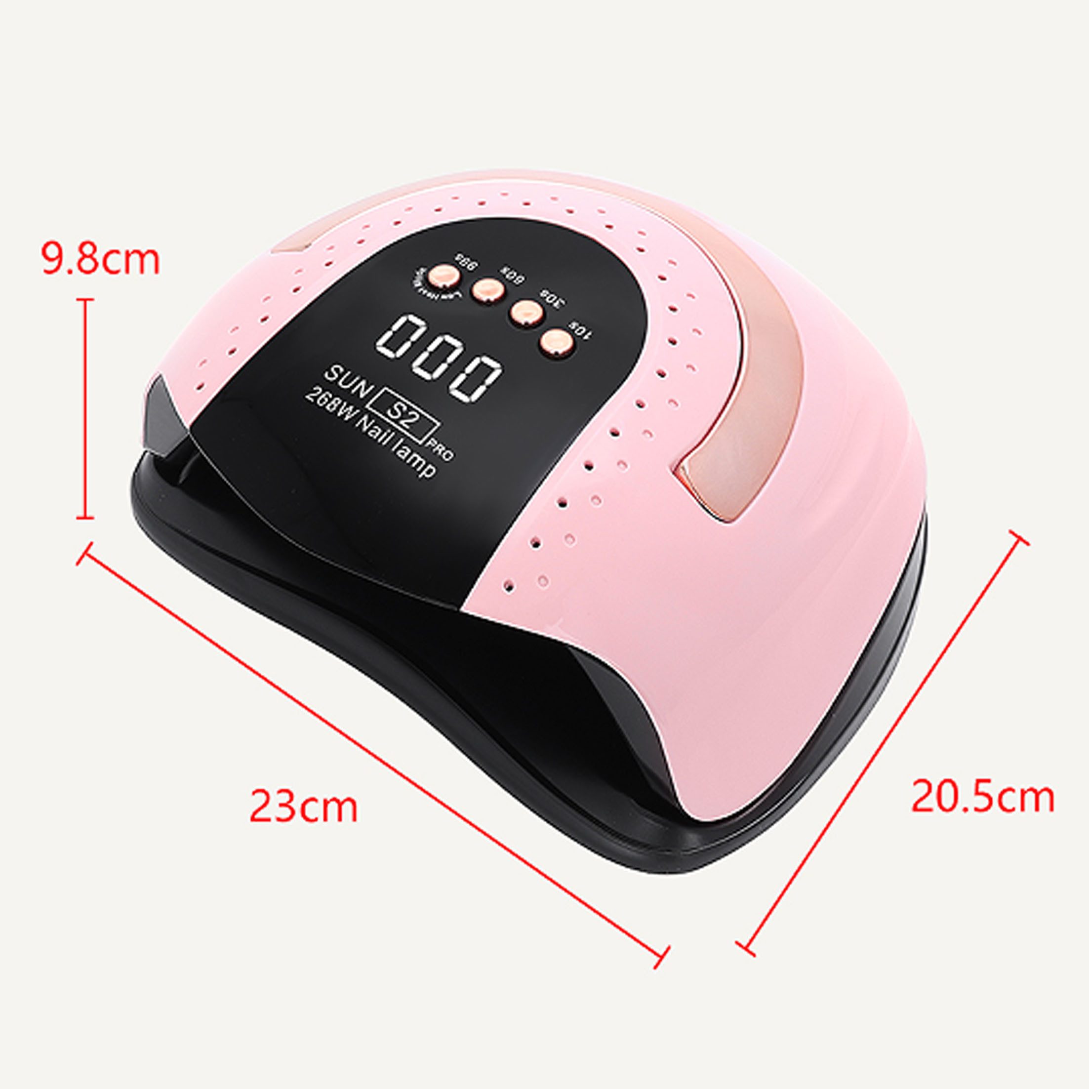 KINSI Lichthärtungsgerät UV LED Nagellampe 268W, 57 LEDs, Sensor, Timer, Gel Lack Maniküre, 10s-30s-60s-99s, Schnelle und gleichmäßige Aushärtung