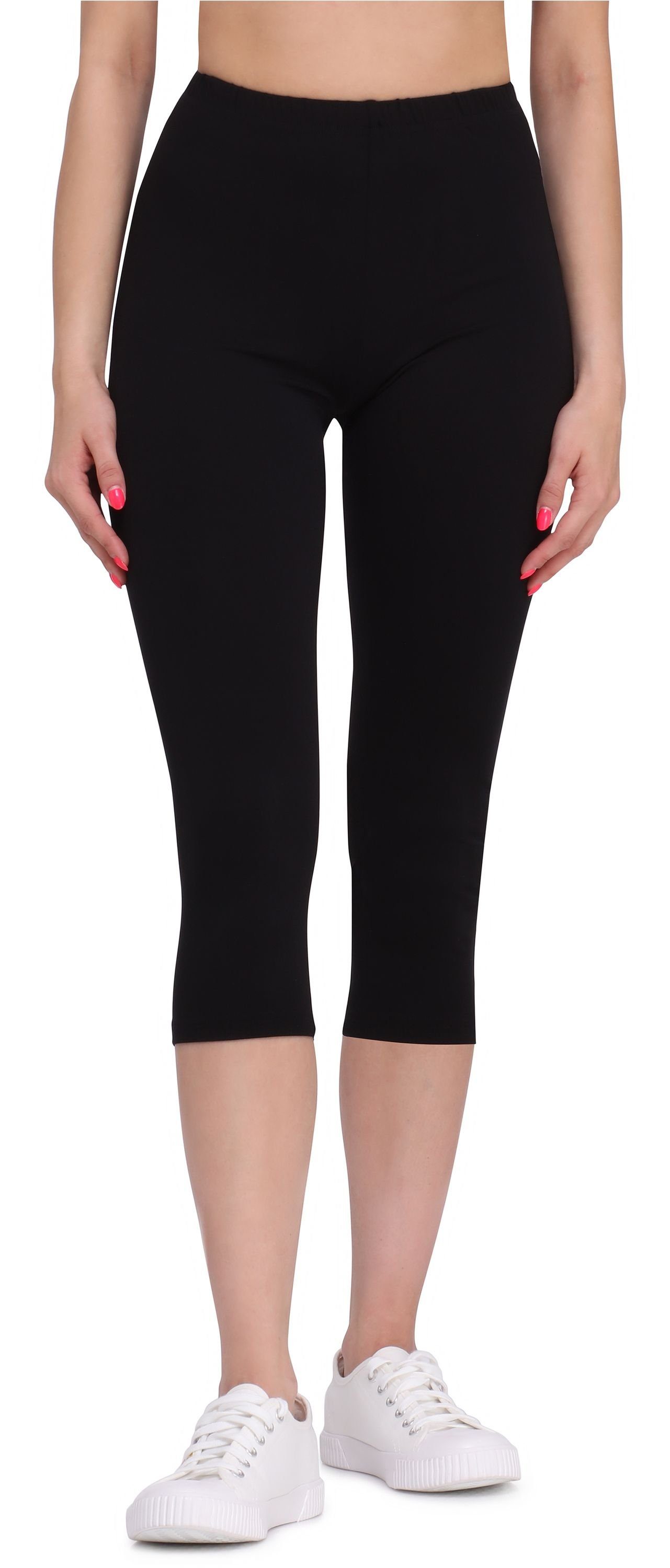 Bellivalini Leggings Damen 3/4 Capri Hose aus Viskose BLV50-148 (1-tlg) aus Viskose