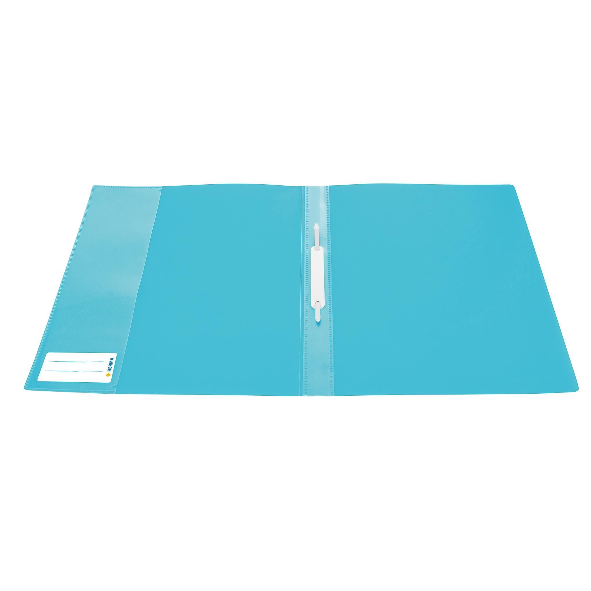 HERMA Hefter Herma Schnellhefter PP A4 transluzent hellblau