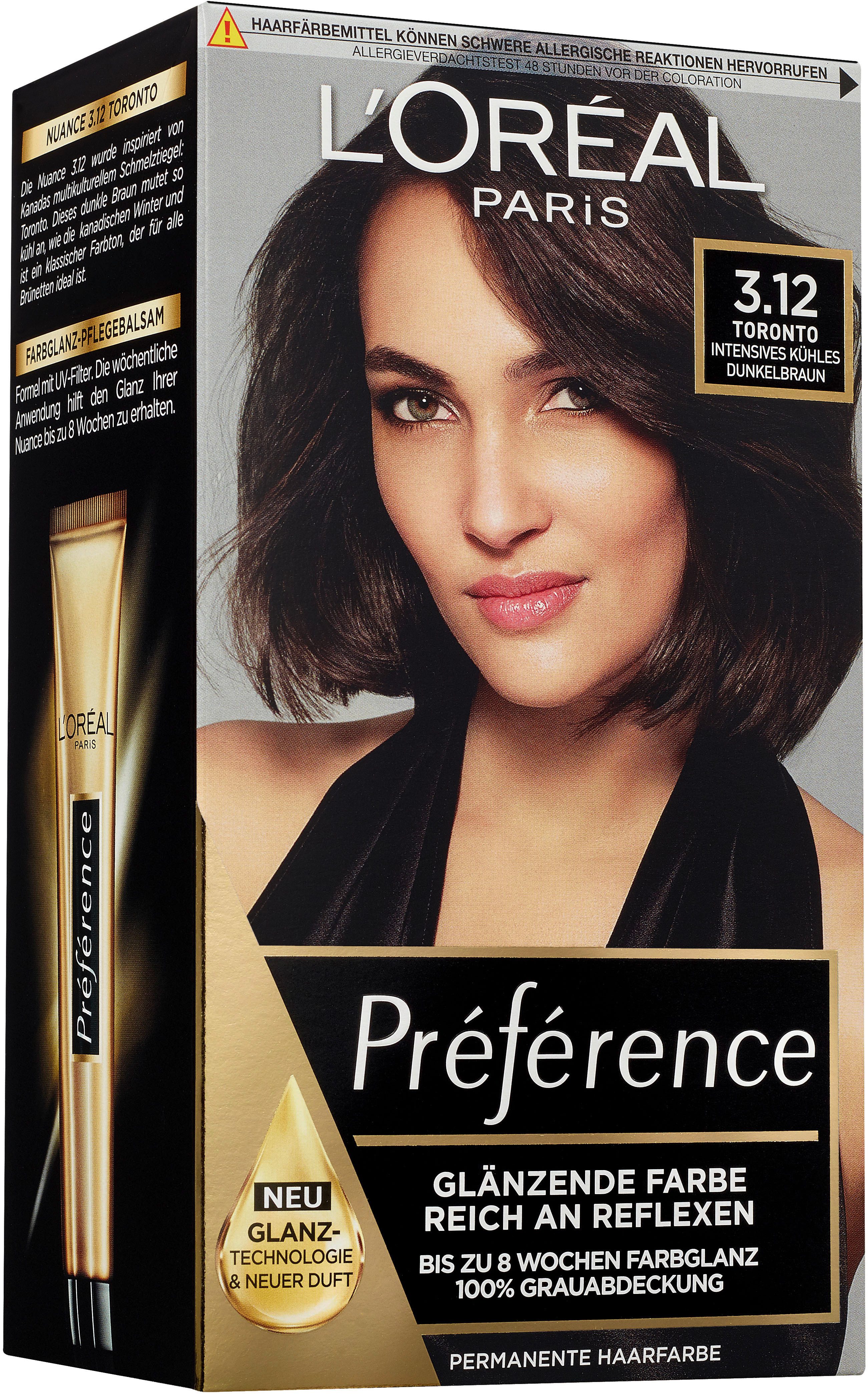 L'ORÉAL PARIS Coloration Préférence, 3-tlg., mit pflegender Formel