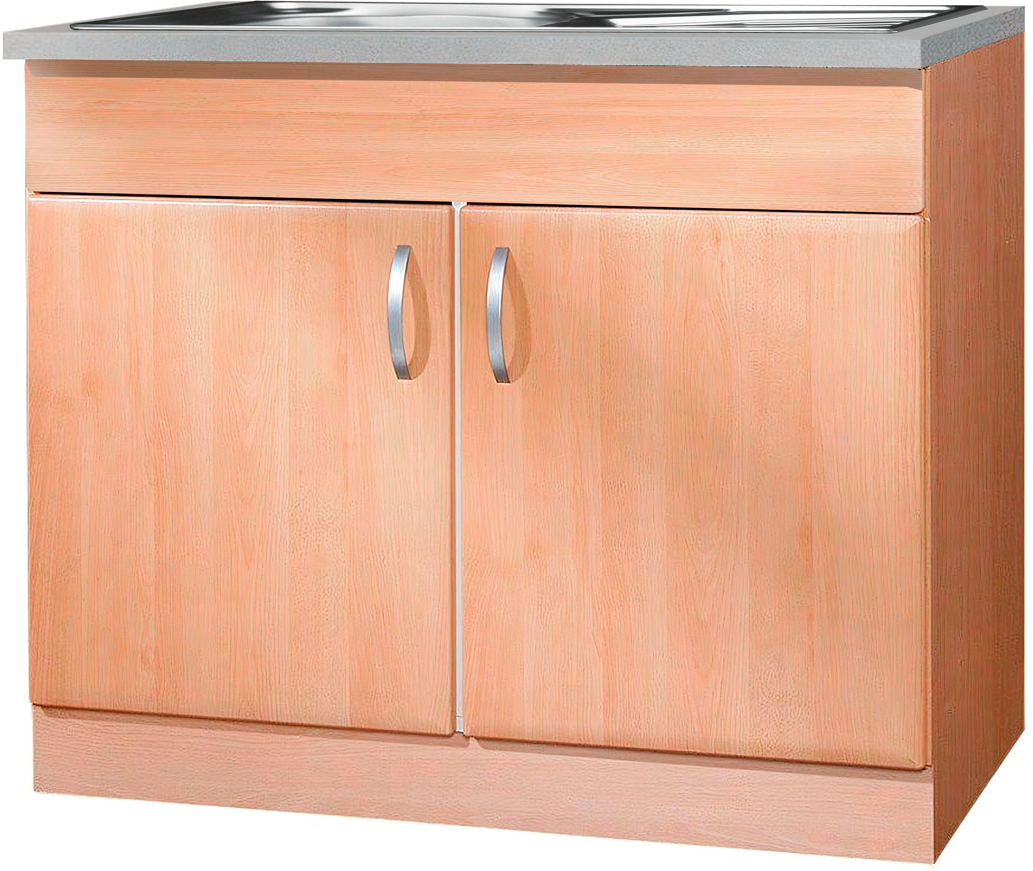 wiho Küchen Spülenschrank Prag 100 cm breit