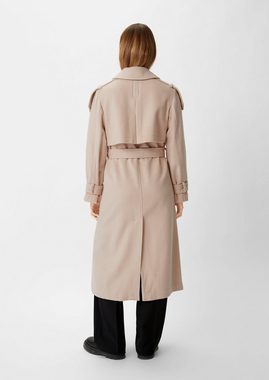 Comma Langmantel Trenchcoat aus Wolle und Viskose Riegel