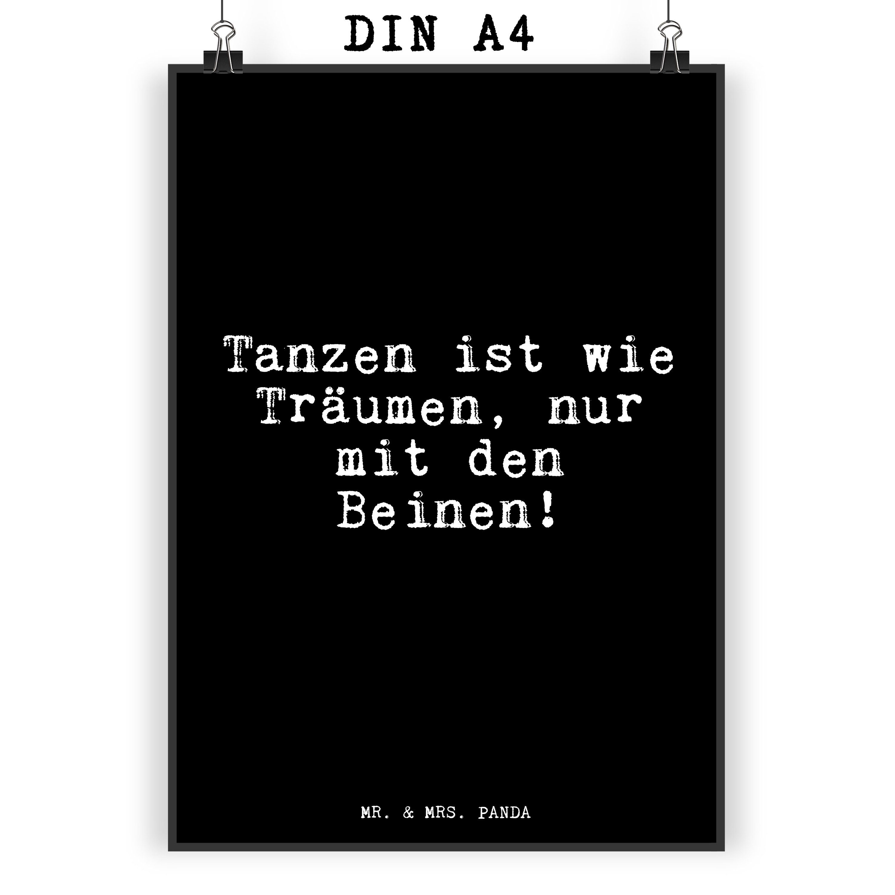 Mr. & Mrs. Panda Poster »Tanzen ist wie Träumen,... Schwarz