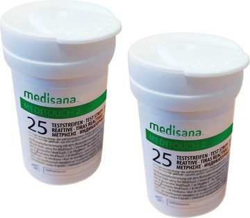 Medisana Blutzucker-Teststreifen M79038, Packung 50-St., zur Blutzuckerselbstbestimmung mit Blutzuckermessgerät Meditouch 2