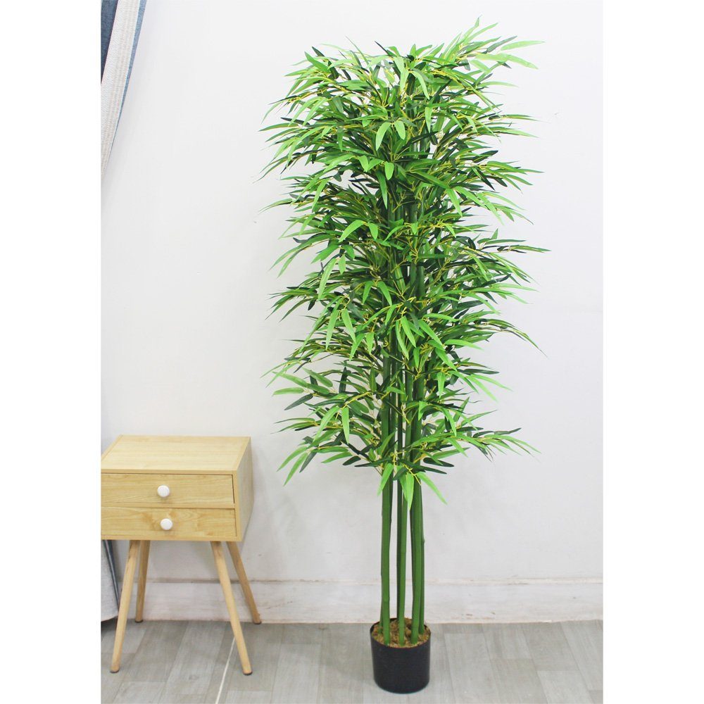 Kunstpflanze Bambus Pflanze Decovego Künstliche Decovego, Kunstpflanze 180cm