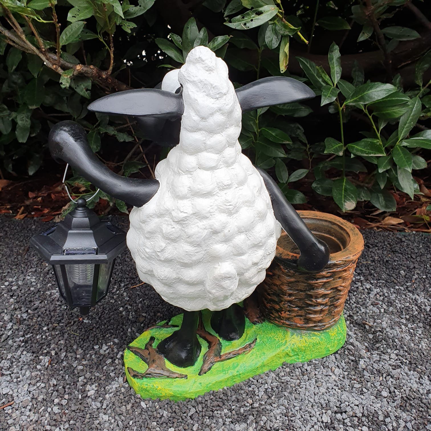 und Laterne Molly Figur Schaf Gartenfigur Aspinaworld Blumentopf wetterfest 45 mit cm