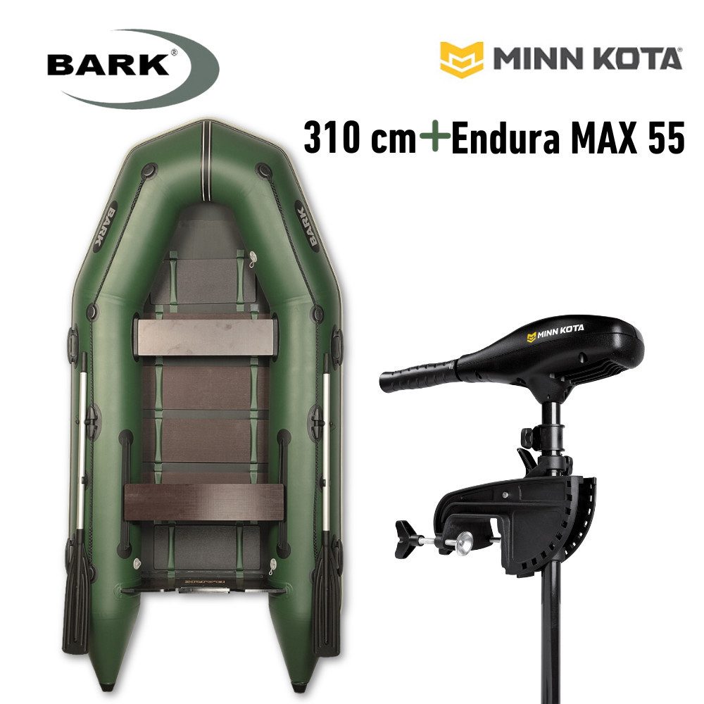 BARK Boote Schlauchboot BT-310 mit e-Motor MINNKOTA Endura MAX 55, (Spar-Set, -, Schlauchboot + e-Motor)