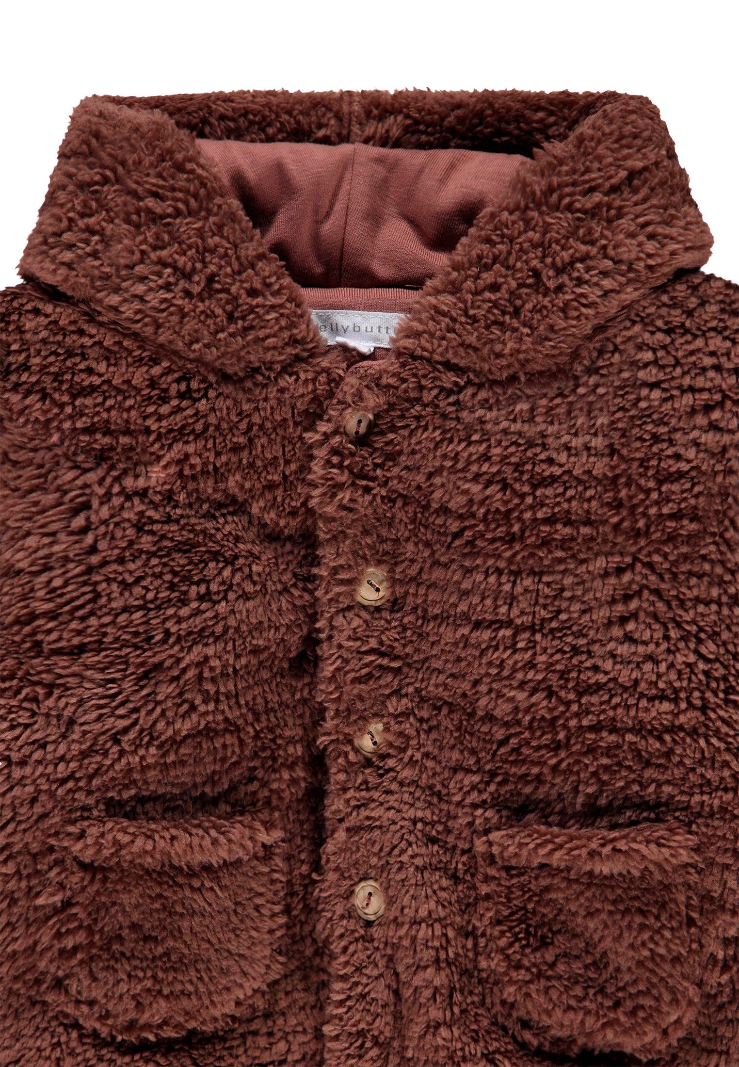 Bellybutton Kapuzenplüschjacke Plüschjacke (1-St) Fleecejacke Teddyfell – Braun – Baby & Kleinkind