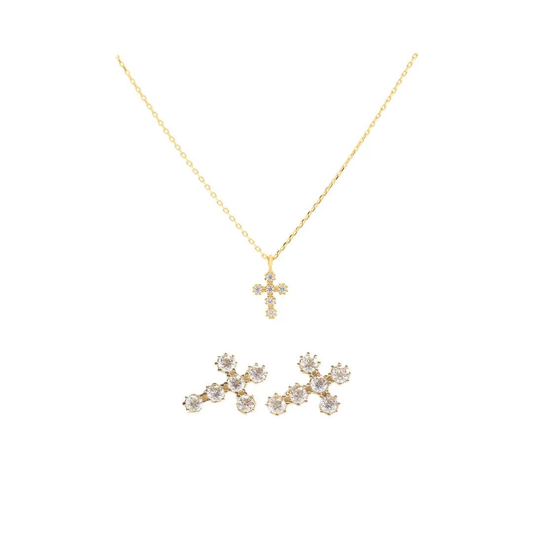 Suzan Gold Schmuckset Suzan Gold® God’s Favorite – Schmuckset Damen 375 Echtgold, Halskette
