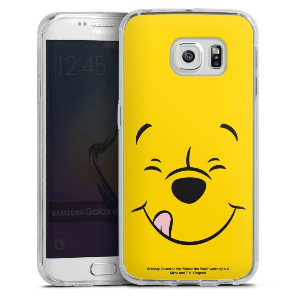 DeinDesign Handyhülle Winnie Puuh Offizielles Lizenzprodukt Disney Puuh Closeup, Samsung Galaxy S6 Edge Silikon Hülle Bumper Case Handy Schutzhülle
