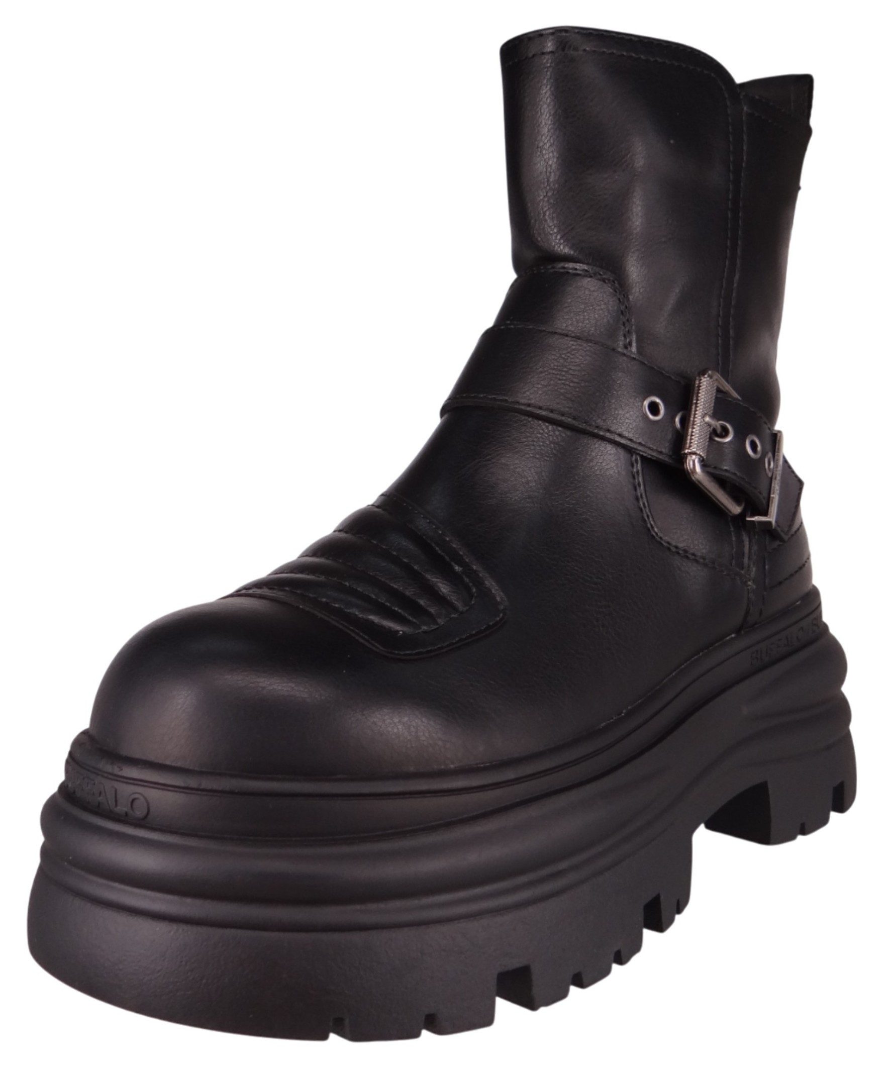 Buffalo 1270127 Dione Biker Boot Mid Black Stiefelette
