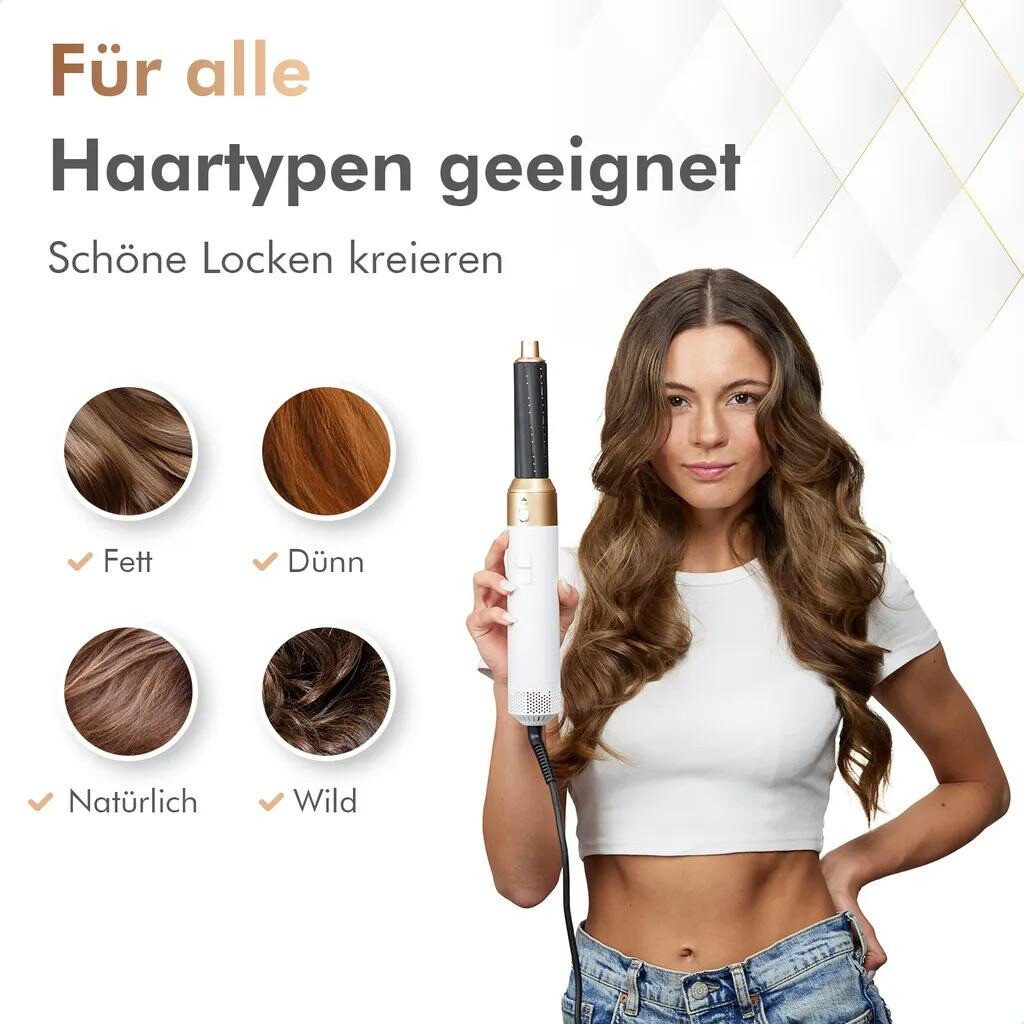 BELLABEAUTY Multihaarstyler Airstyler, Haarstyler, 5 in 1 Haarstyler, Warmluftbürste, Damengeschenk, Ostergeschenk, Hochwertige Vearbeitung