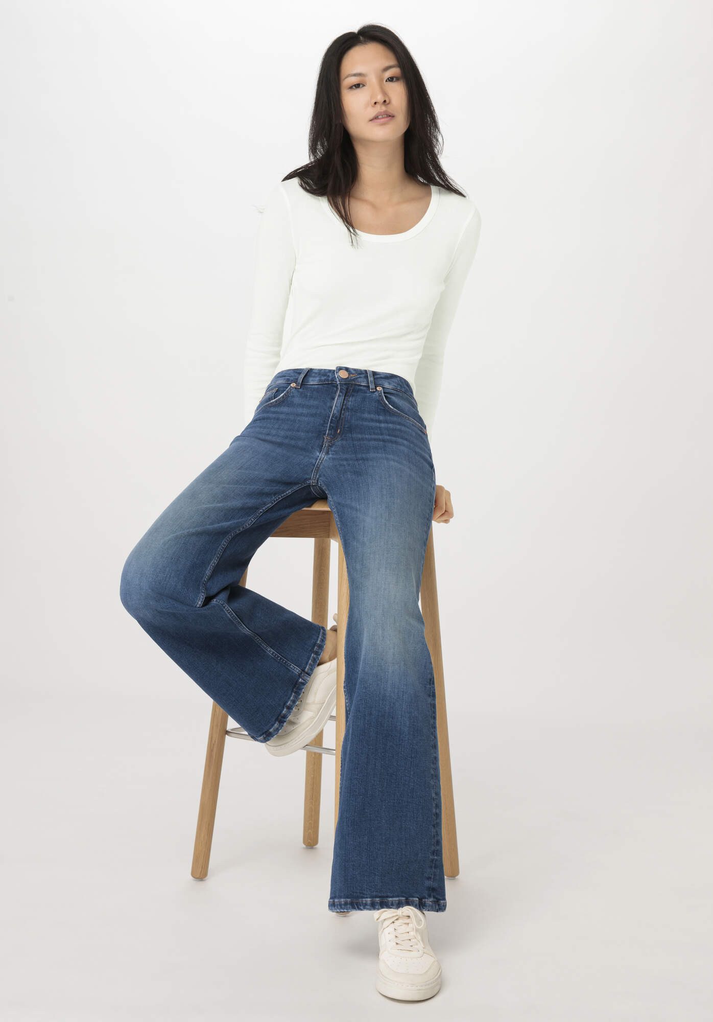 Hessnatur 5-Pocket-Jeans ALVA High Rise Wide günstig online kaufen