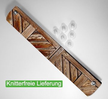 Sonnenschutz Alte Holztür mit diagonalem Muster, Wallario, blickdicht, mit Saugnäpfen, wiederablösbar und wiederverwendbar