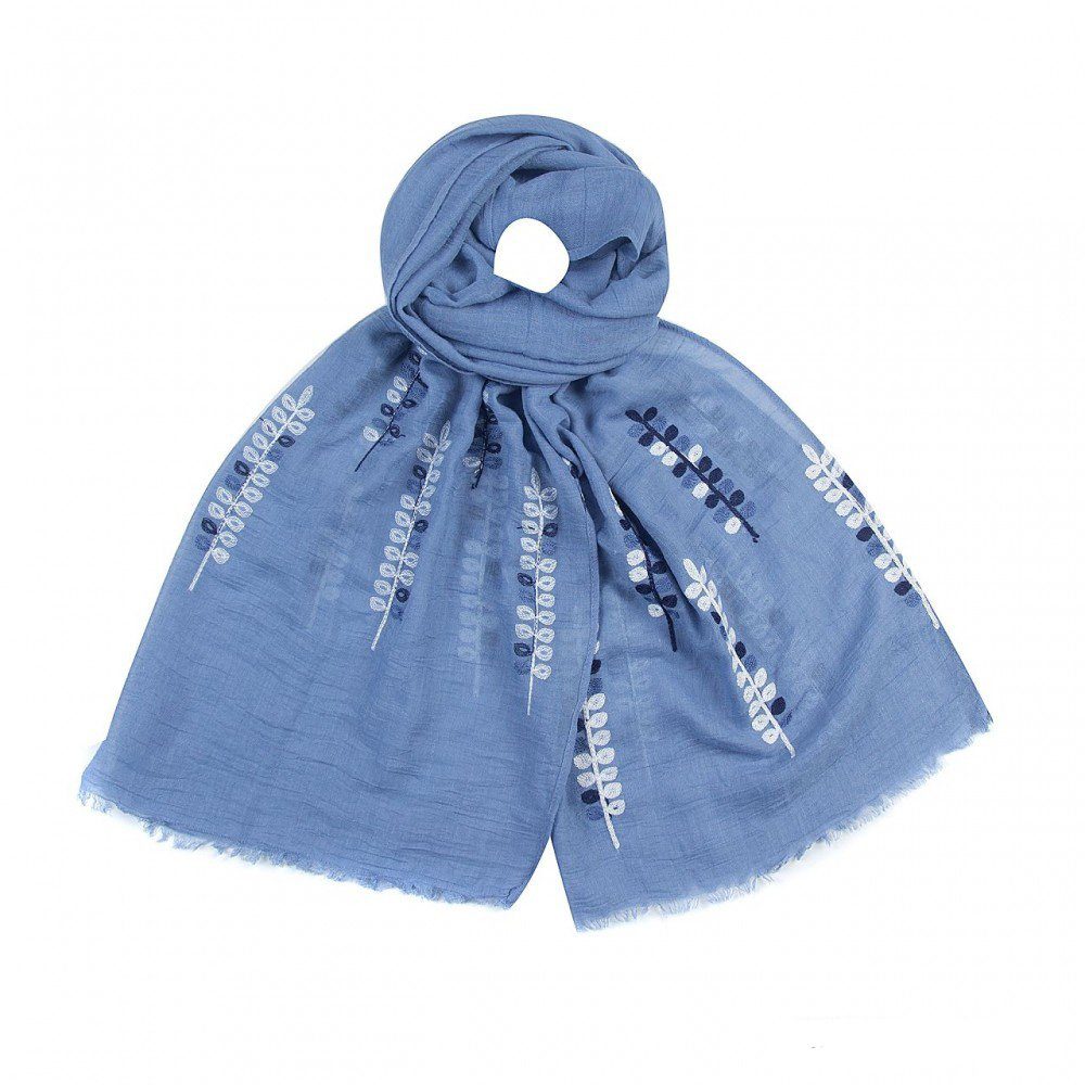 Modescout Stadler Modeschal Sommer Schal femininen Tragekomfort Design, Blau im angenehmer
