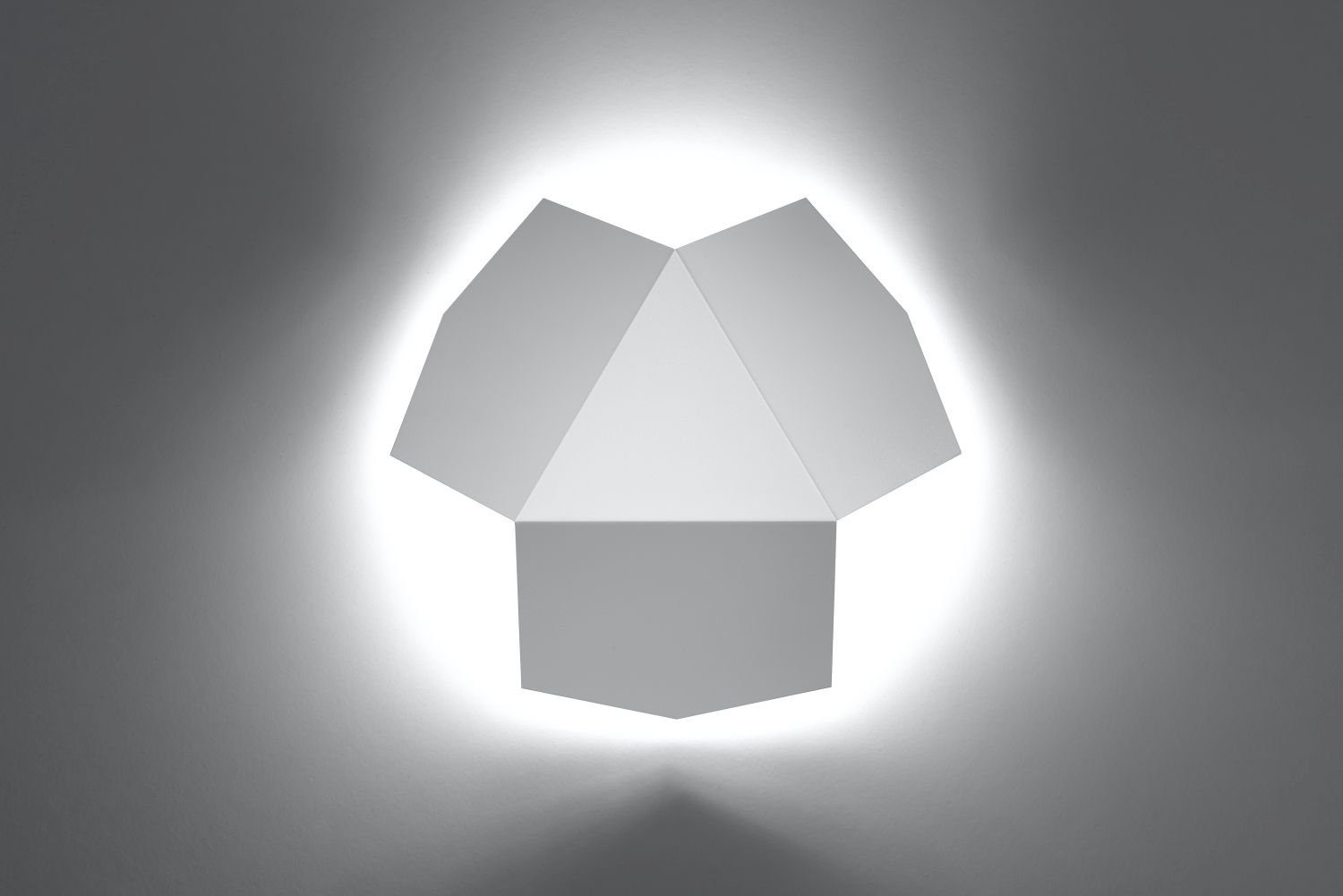 Leuchtmittel, Metall Licht-Erlebnisse Wandleuchte ohne B:32cm Schlafzimmer FALERIA, Wandlampe Weiß dekorativ Wohnzimmer