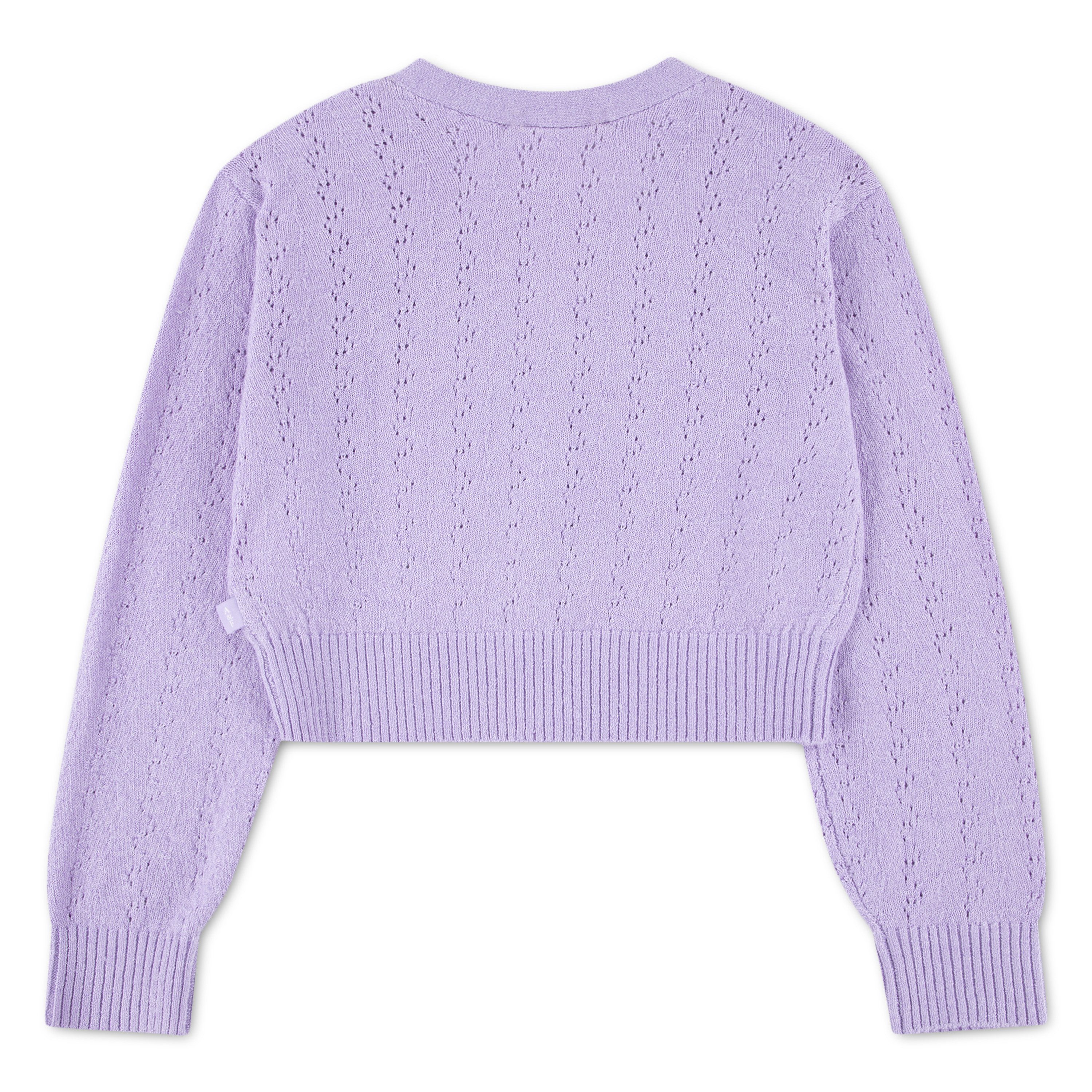 Abercrombie Kids Strickjacke AFG POINTELLE CARDIGAN mit Lochmuster