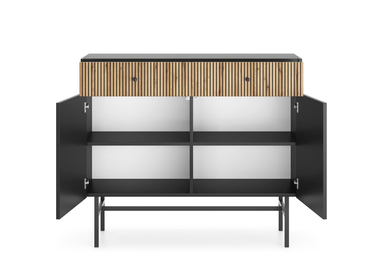 Compleo Kommode schmal mit 2 Schubladen DAVS Ideal für den Flur