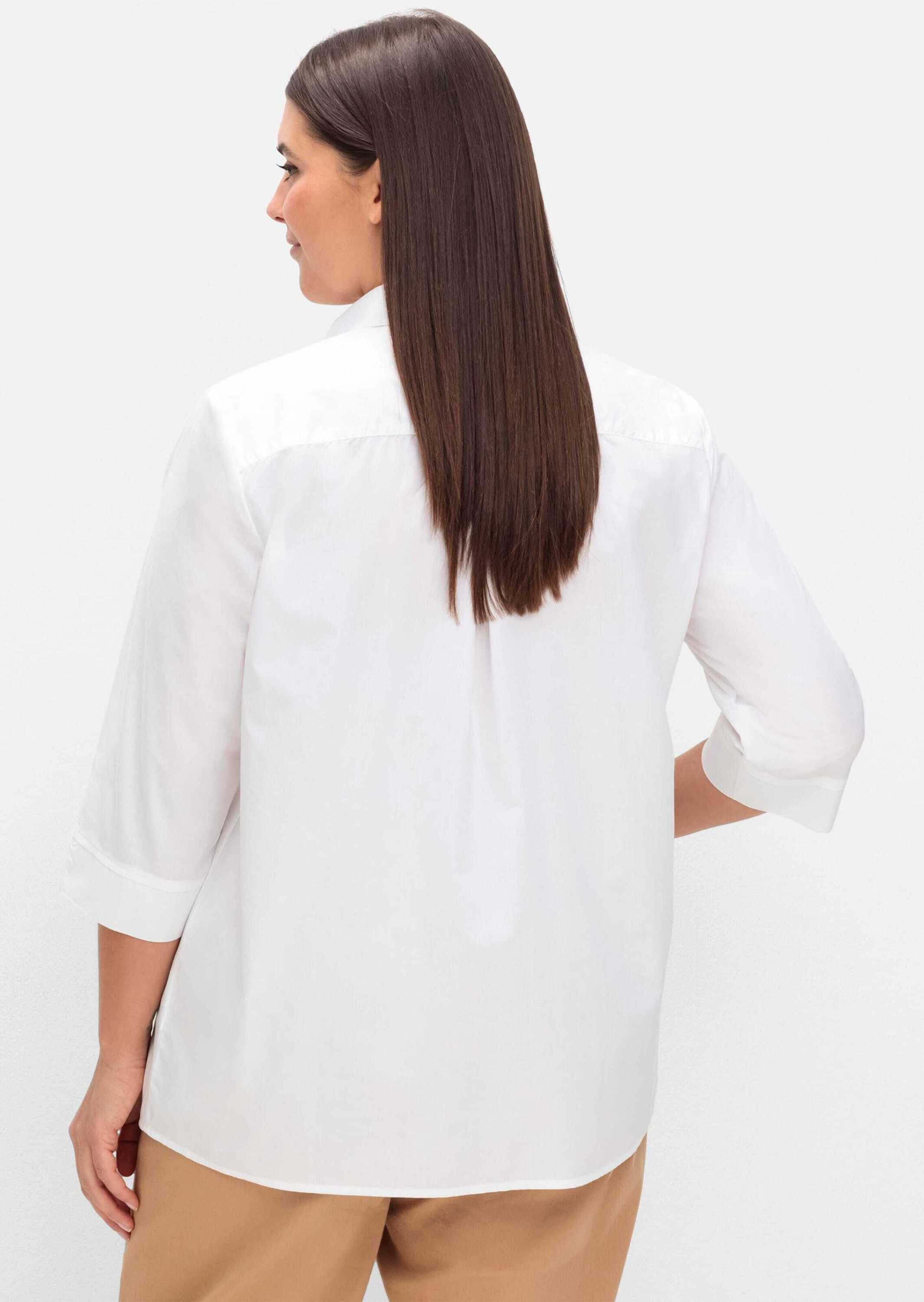 Sieh an! Klassische Bluse Longbluse 3/4-Arm günstig online kaufen