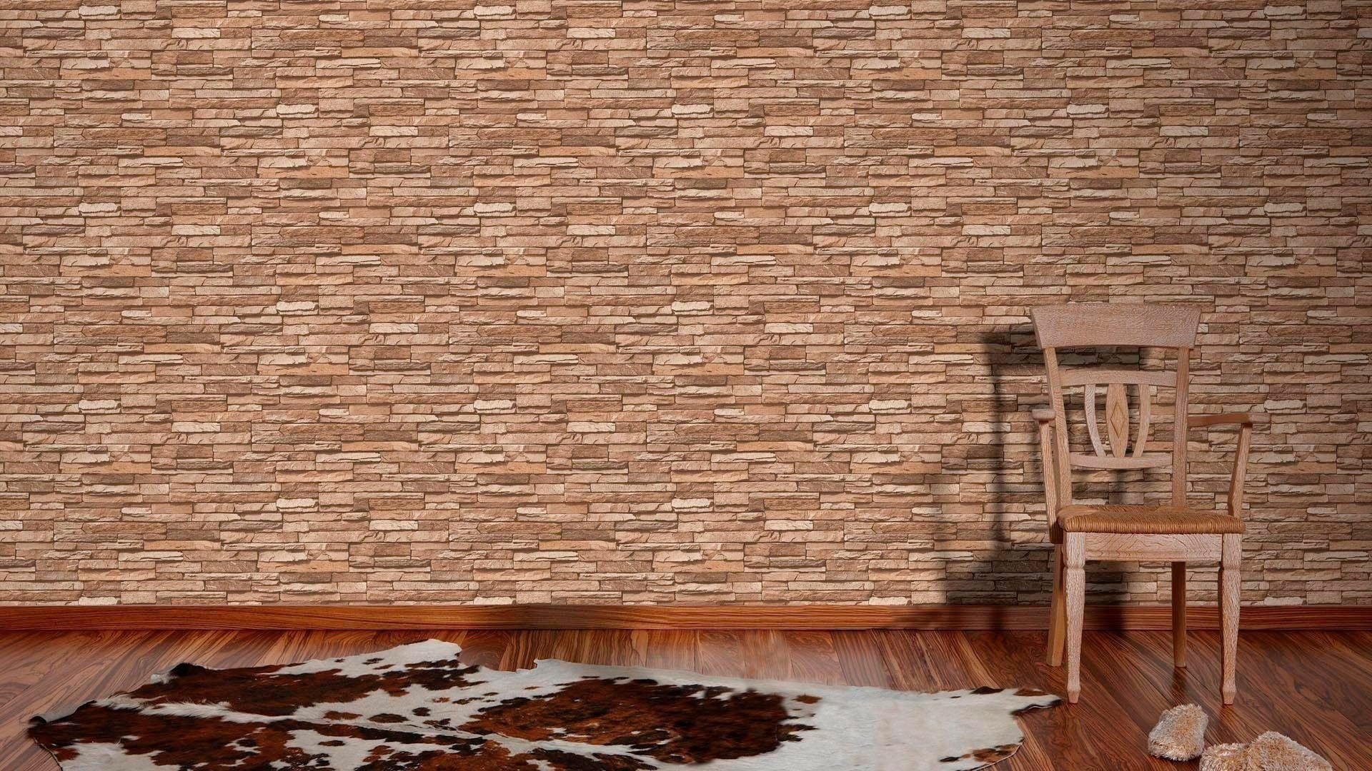 living walls Vliestapete Best of Wood`n Stone 2nd Edition, glatt, Motiv, Steinoptik, gemustert, Modern Tapete Stein Tapeten Wohnzimmer Schlafzimmer Küche Flur Design