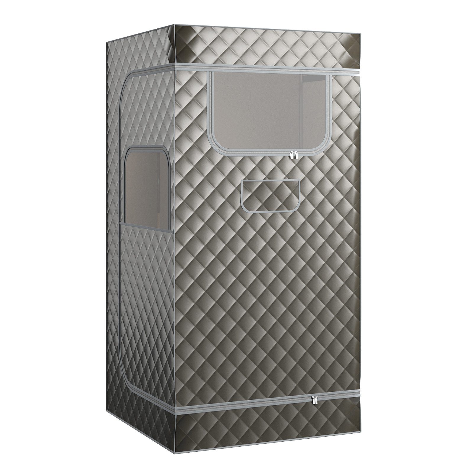 COSTWAY Sauna 1000W, 3L Dampfgenerator, mit Fußmassagegerät & Klappstuhl günstig online kaufen