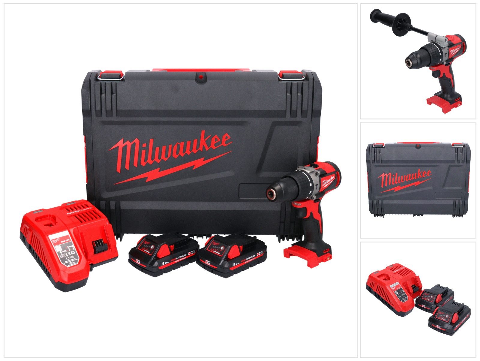 Milwaukee Akku-Schlagbohrschrauber M18 BLPD2-302X Akku Schlagbohrschrauber 18 V 82 Nm Brushless + 2x Akk