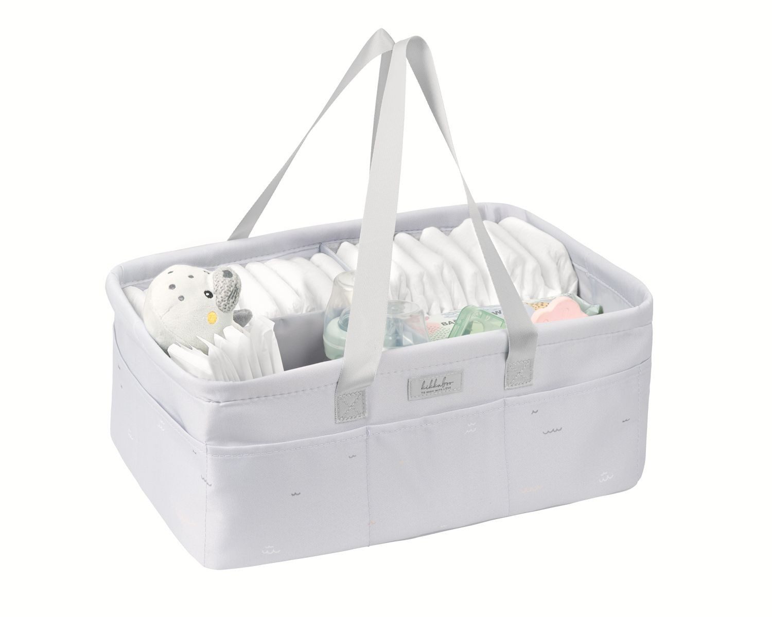 Kikkaboo Wickeltasche 311080601 (1-tlg), faltbar, abnehmbare Trennwand, Tragegriffe, Korb, Wickelzubehör