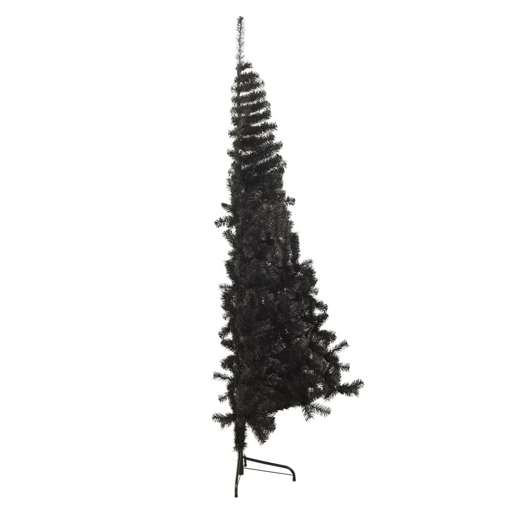 Künstlicher 150 mit cm Halb-Weihnachtsbaum PVC Schwarz Ständer Künstlicher furnicato Weihnachtsbaum