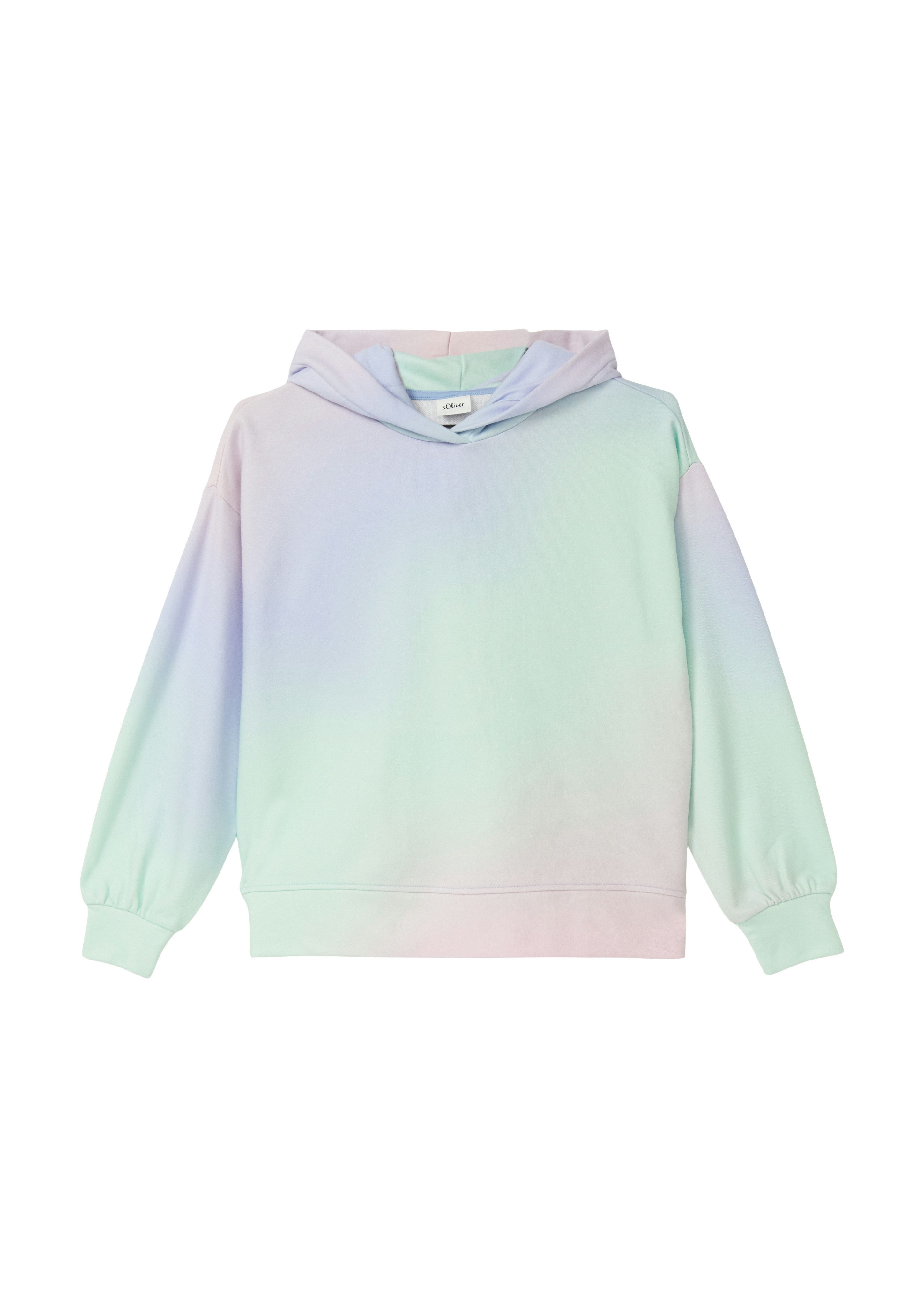 s.Oliver Junior Kapuzensweatshirt mit Regenbogen-Farbverlauf, für Girls