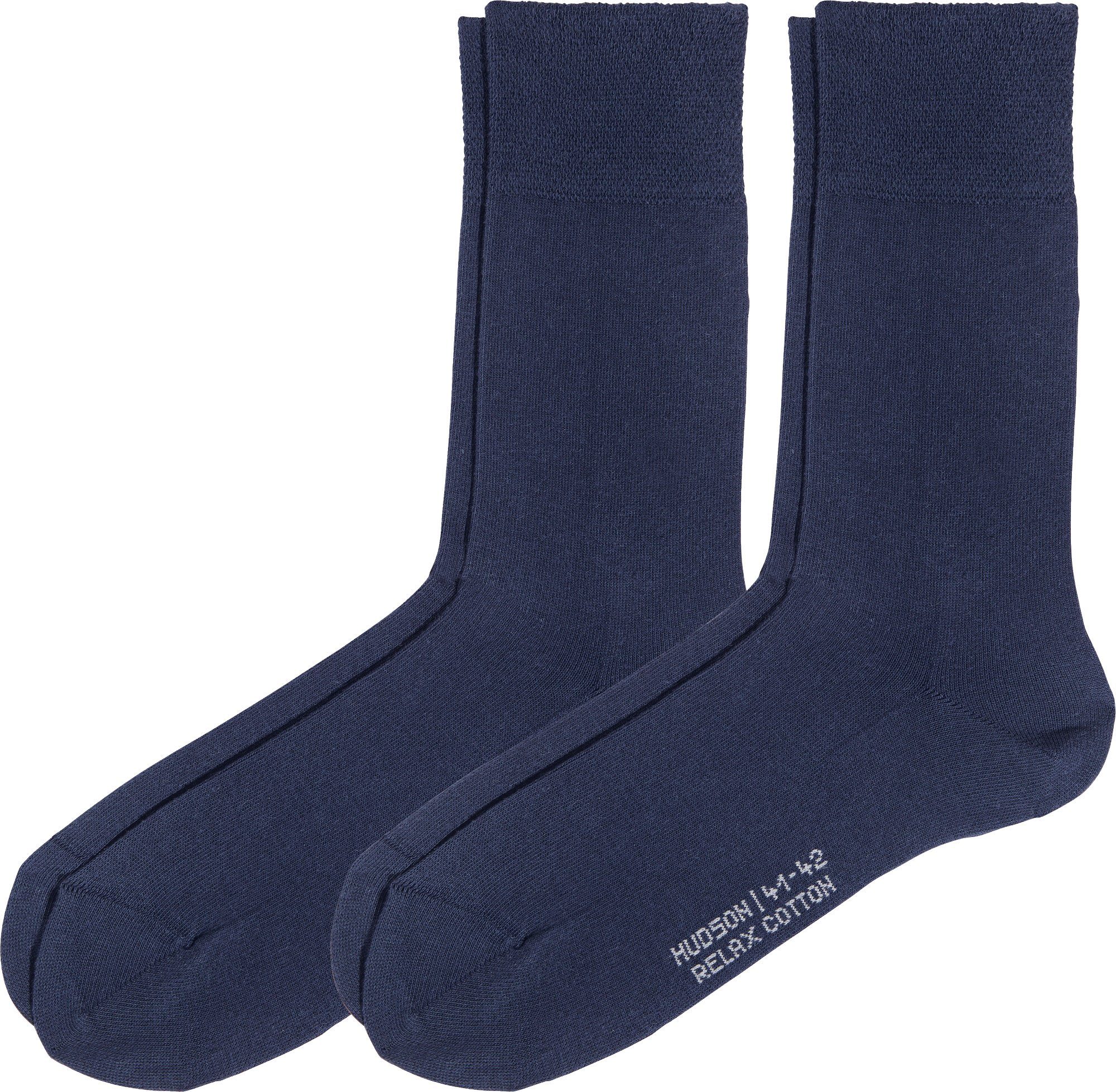 Paar 2 Socken Uni dunkelblau Herren-Socken Hudson