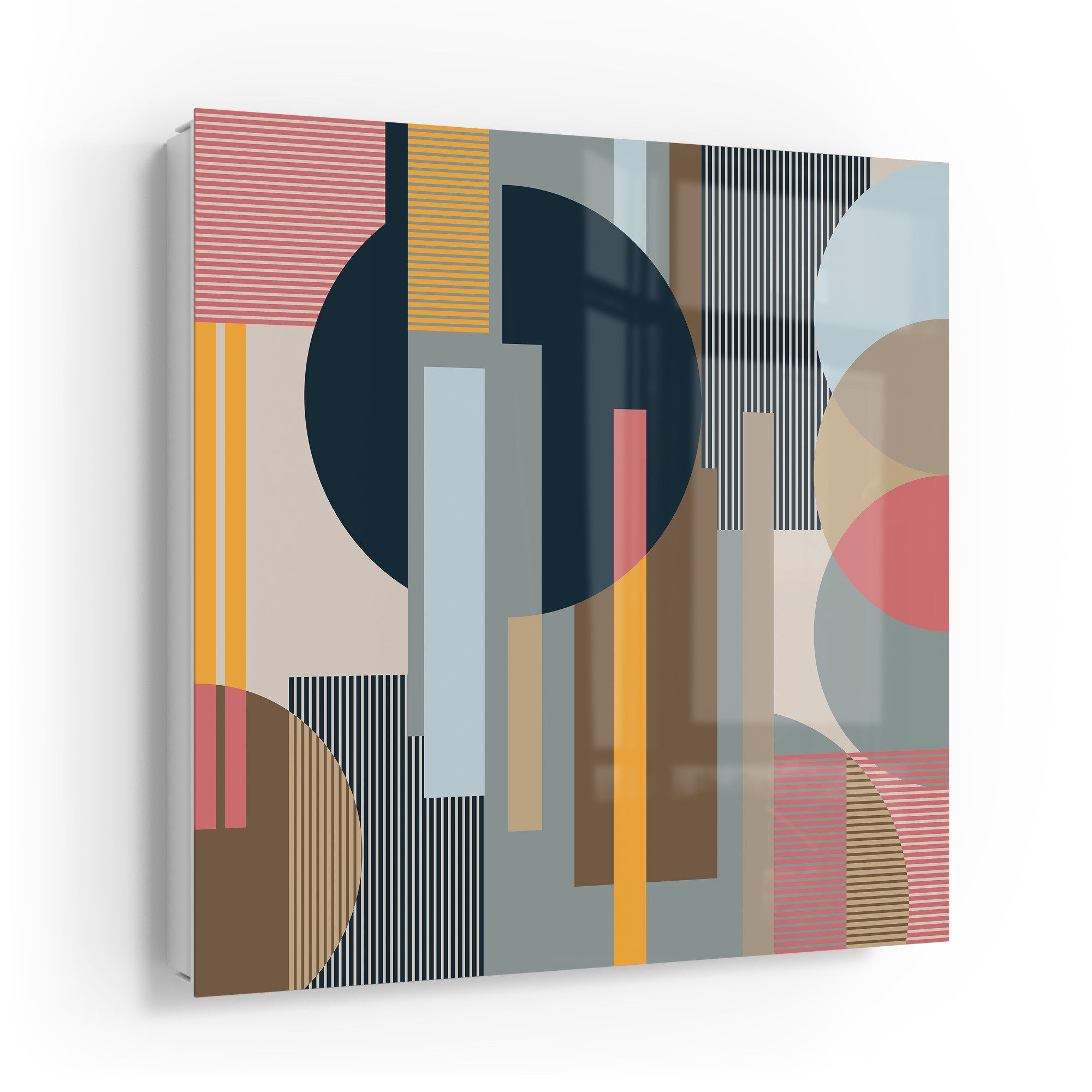 DEQORI Schlüsselkasten 'Harmonie in Formen', Glas Schlüsselbox modern magnetisch beschreibbar