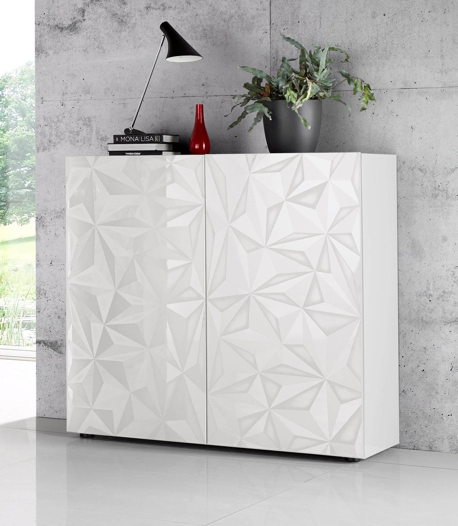 INOSIGN Highboard Prisma, Breite 121 cm, 2-türig