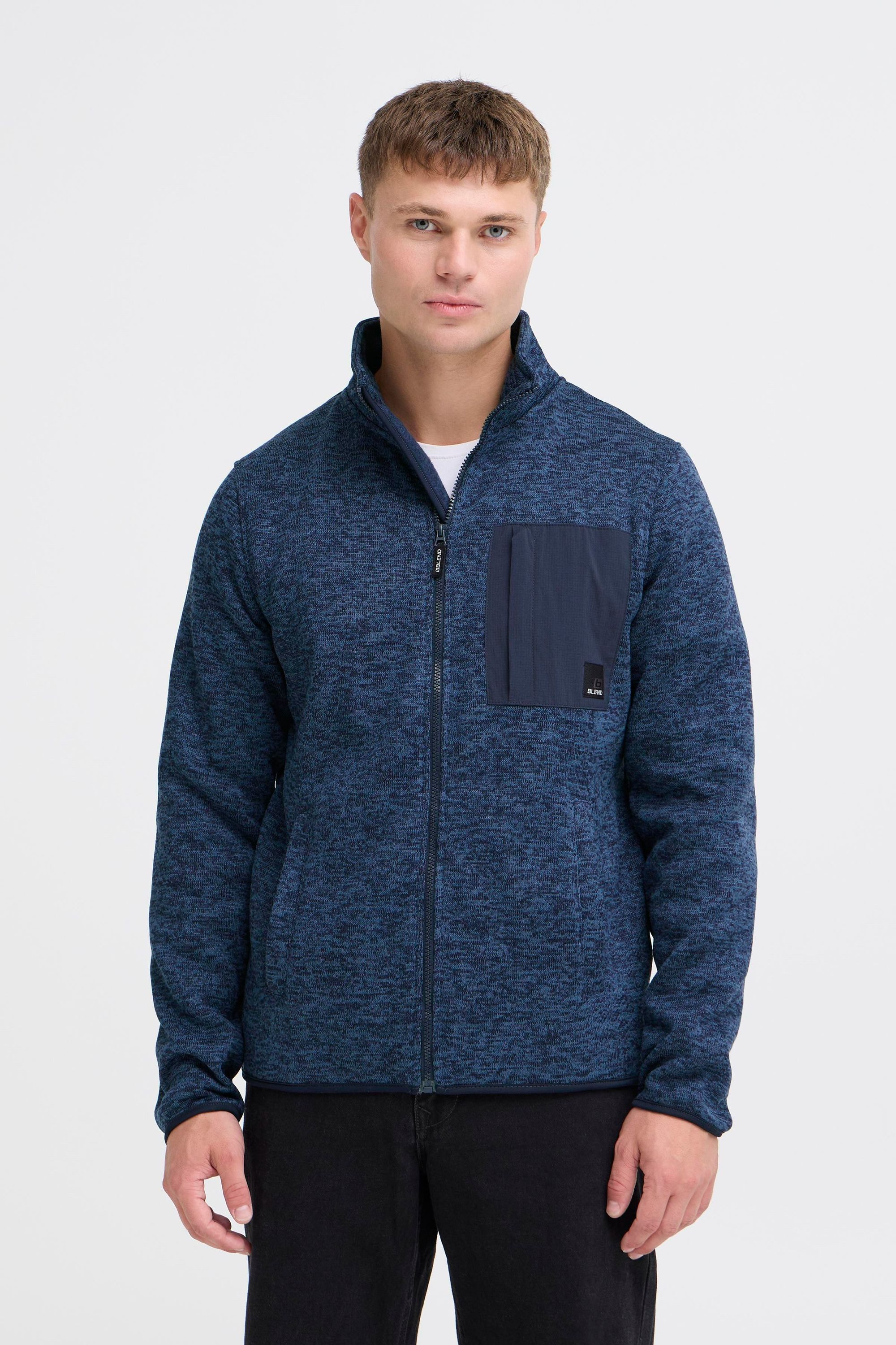 Blend Cardigan BHMelfe Gemütliche Fleecejacke mit Taschen
