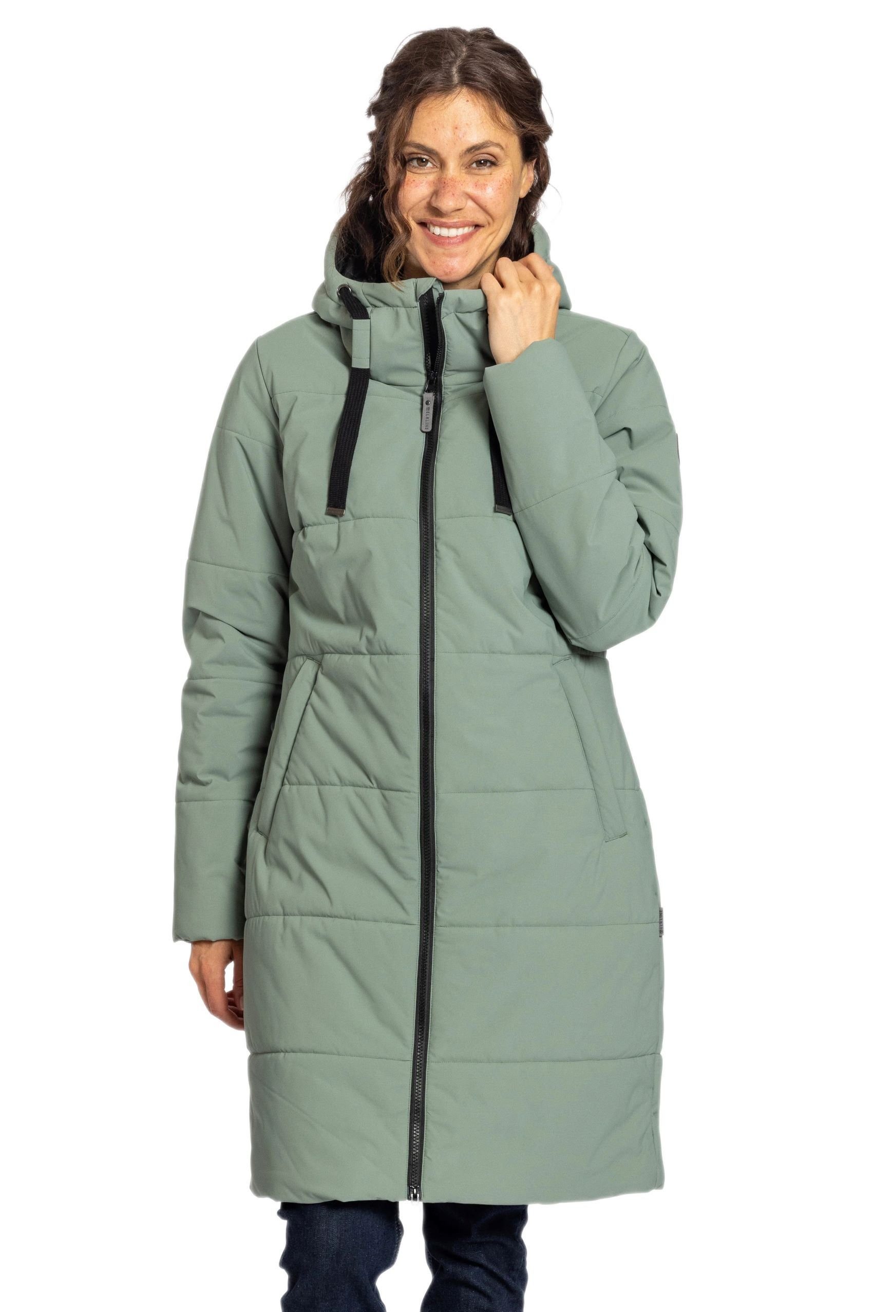 Elkline Steppmantel Comfort (warm wattiert, bequem) soft olivegrün Damen