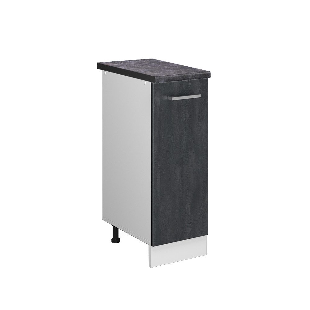 Vicco Apothekerschrank R-Line, Schwarz Beton/Weiß, 30 cm AP Anthrazit (1-St)