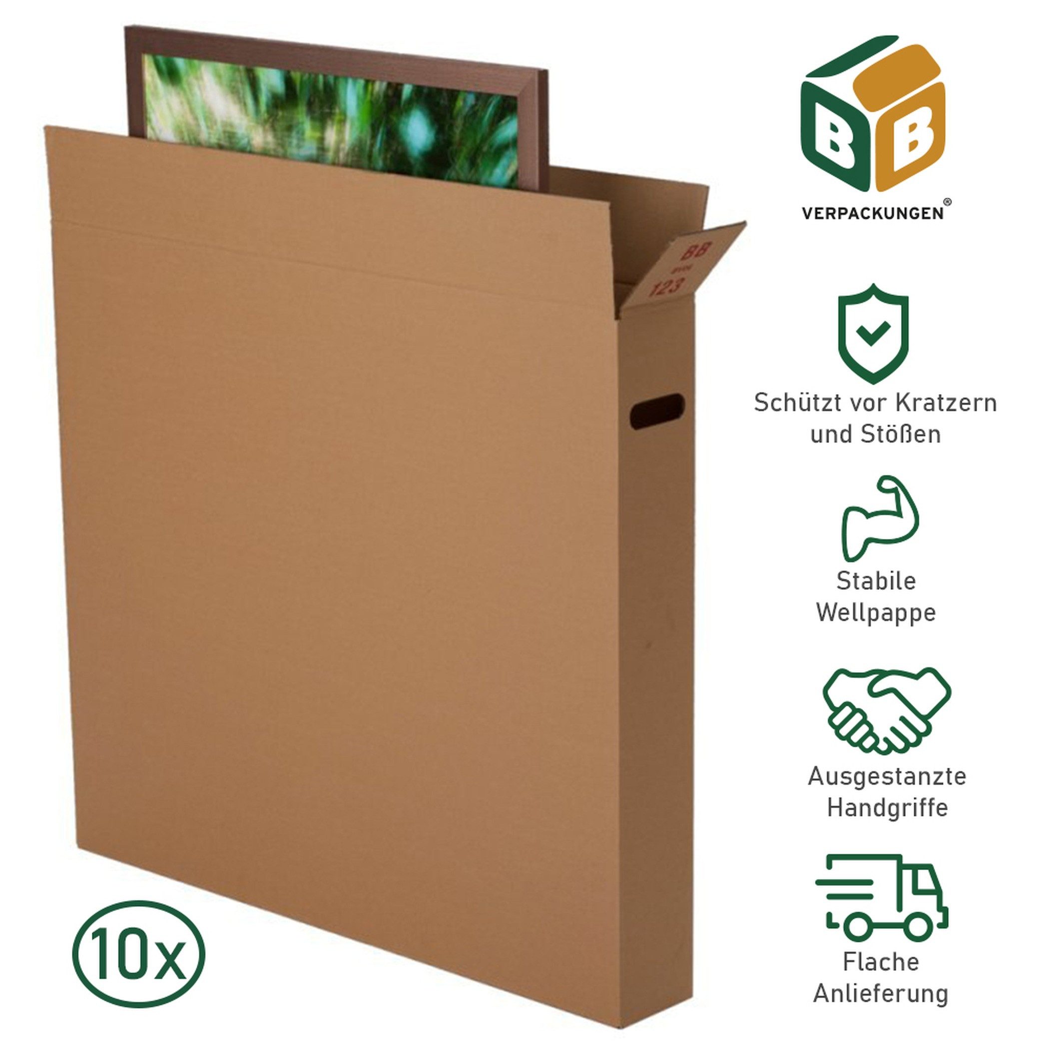 BB-Verpackungen Umzugskarton Bilderkarton, 2-wellig, 900 mm x 120 mm x 800 mm