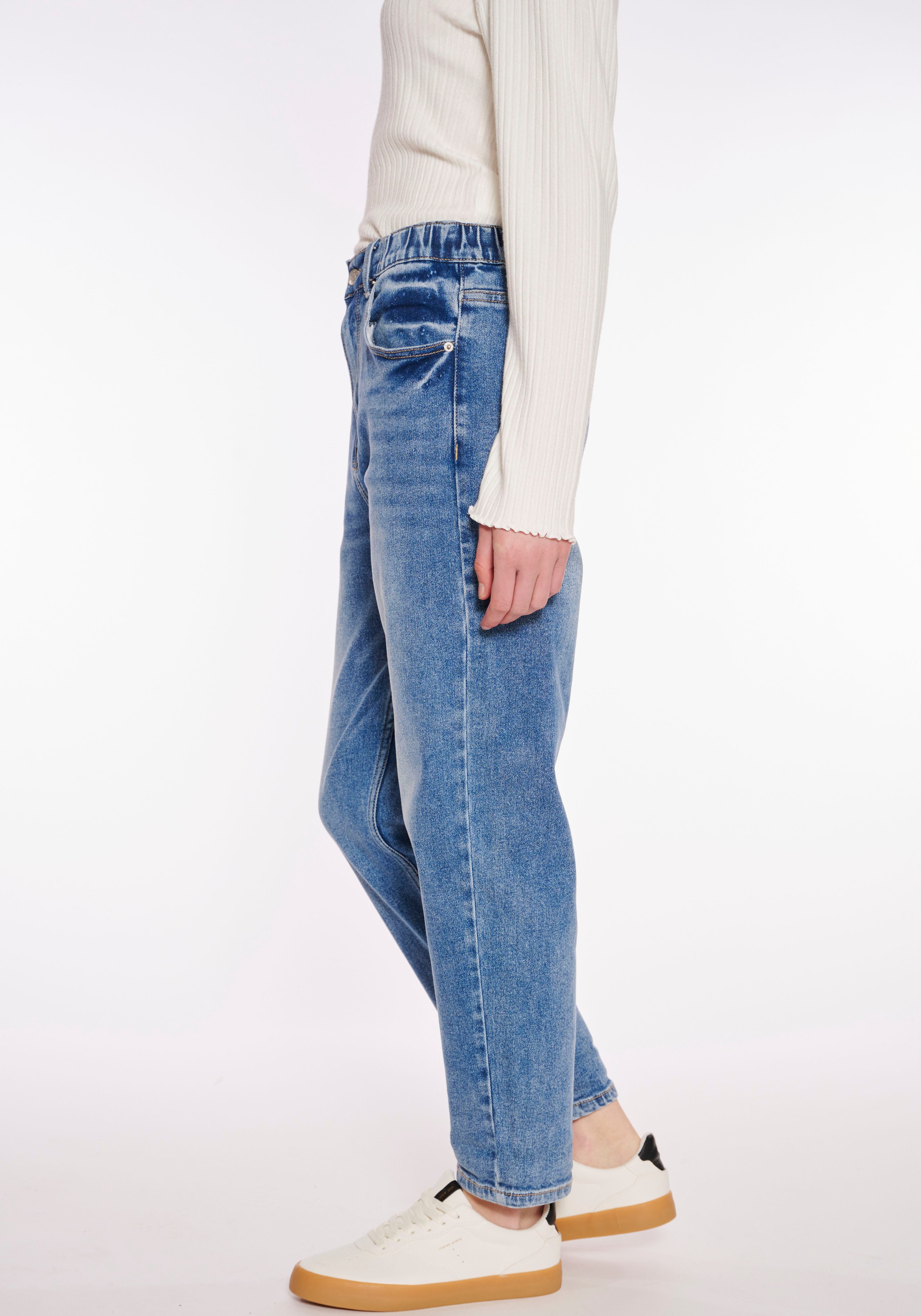 HaILY’S High-waist-Jeans LG HW C JN Mirell mit Gummizug am Bund