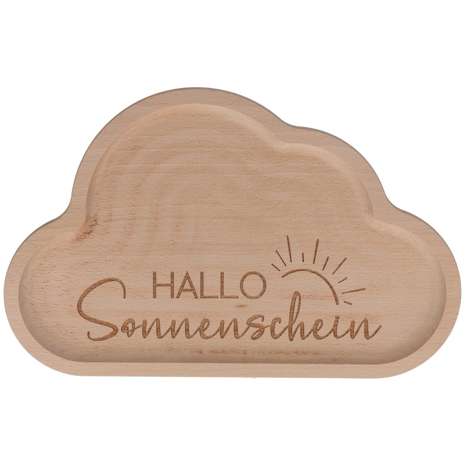 Spruchreif® Frühstücksbrett Frühstücksbrettchen Wolkenform, Holzbrettchen, Geschenkidee Kinder