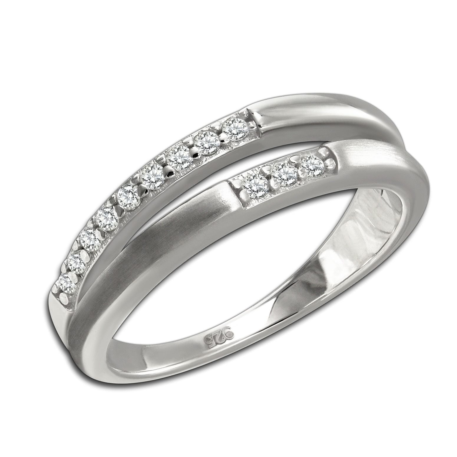 SilberDream Silberring SilberDream Ring Double Zirkonia weiß (Fingerring), günstig online kaufen