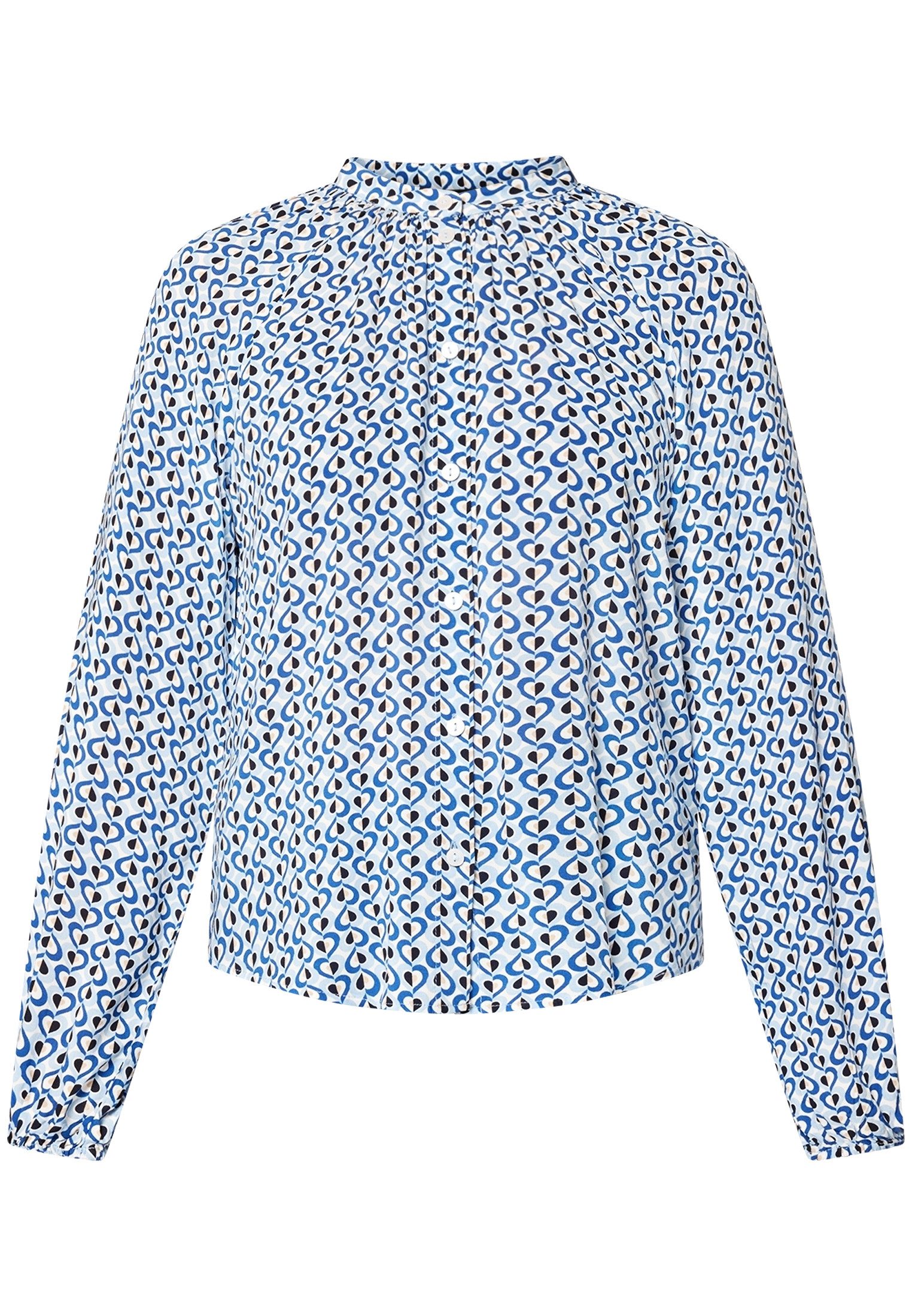 Zero Klassische Bluse Damen mit grafischem Print