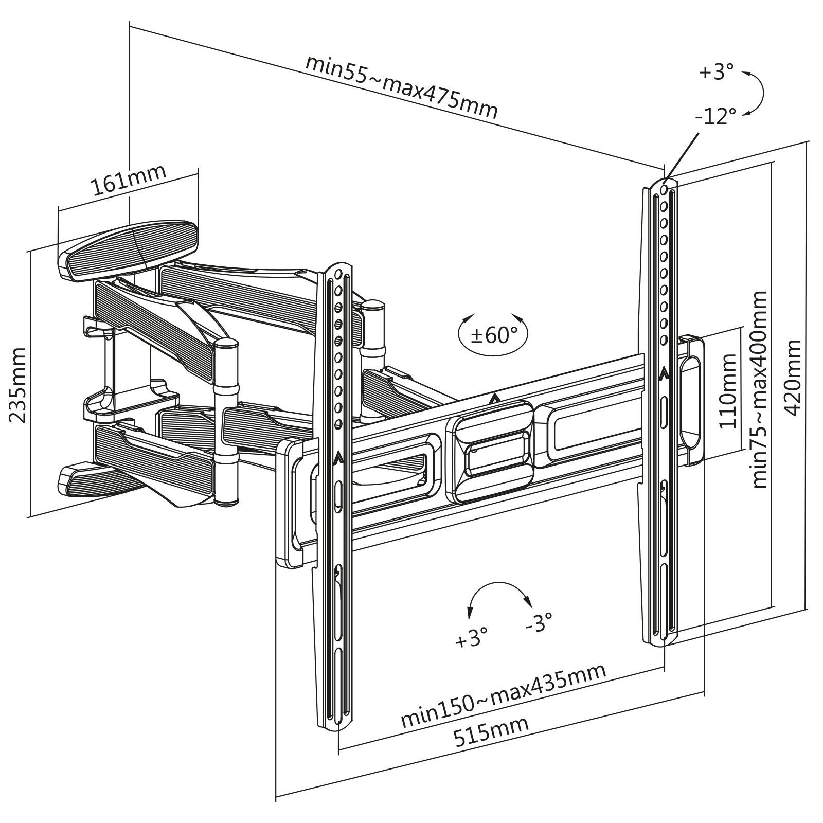 CAVO TV-Wandhalterung Bis 42 Zoll - Neigbar & Einfach Zu Montieren!