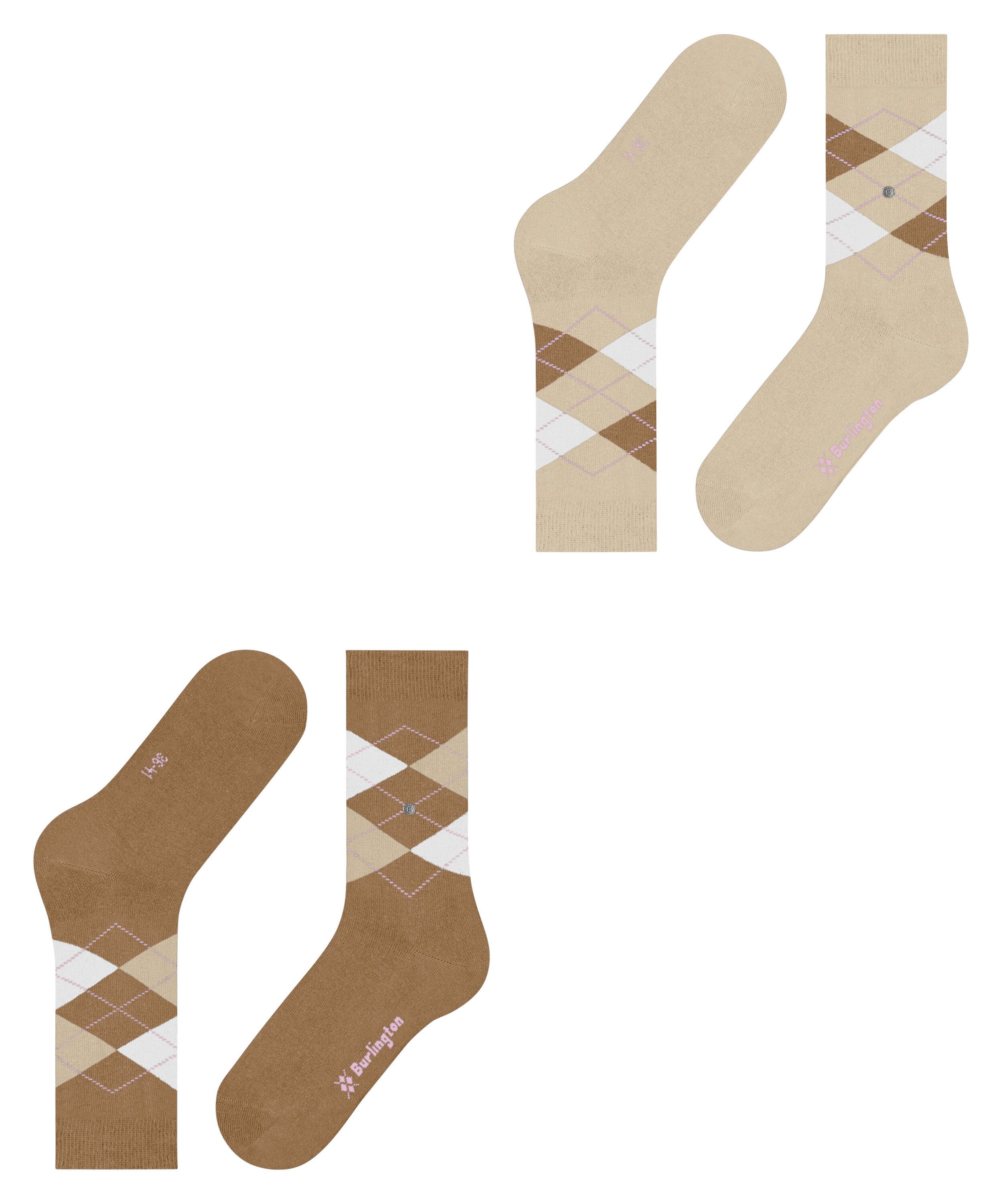 Burlington Socken Burlington Everyday Argyle Damen (2-Paar) – Bild 5 von 5