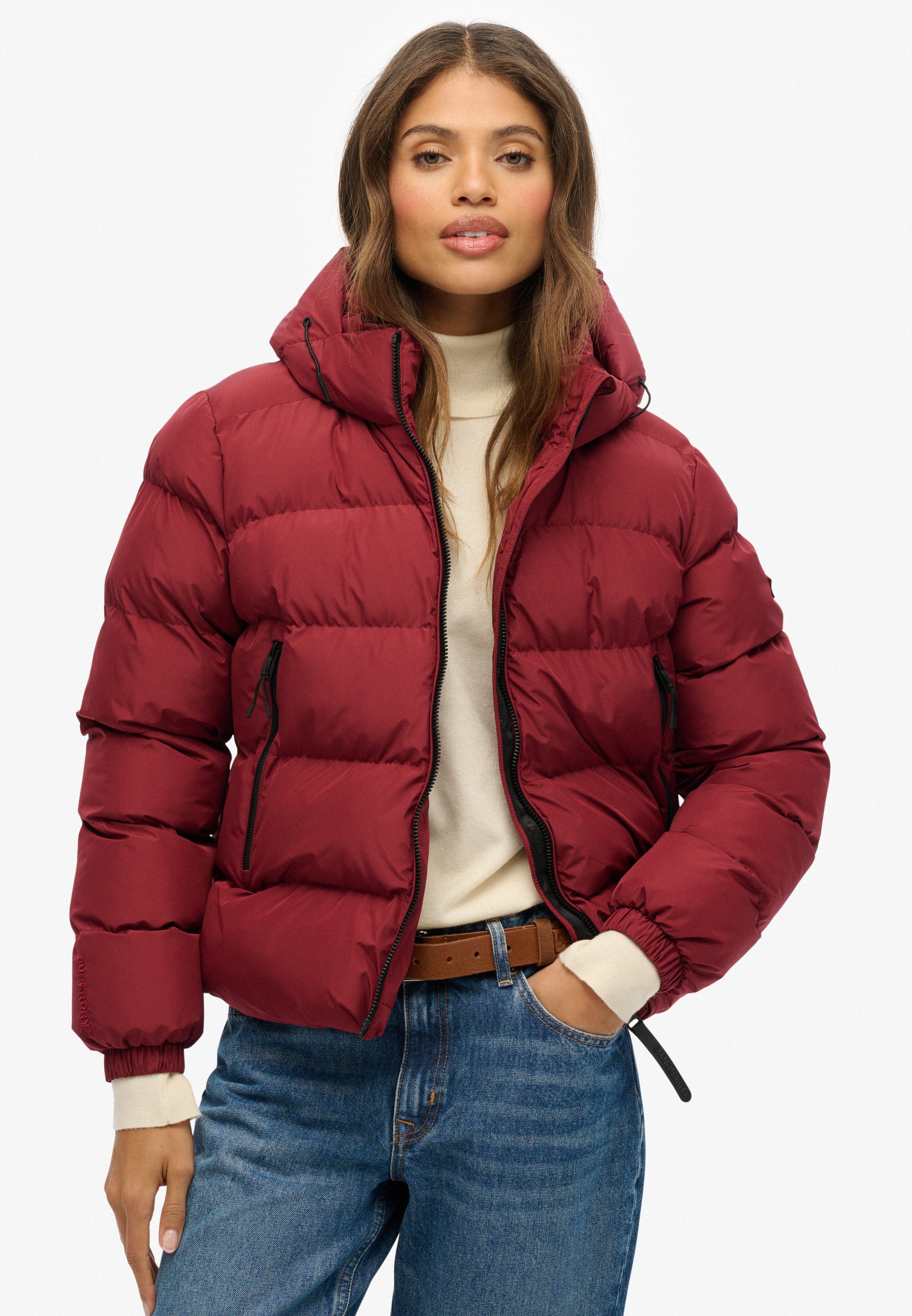 Superdry Steppjacke HOODED SPORTS PUFFER JACKET günstig online kaufen