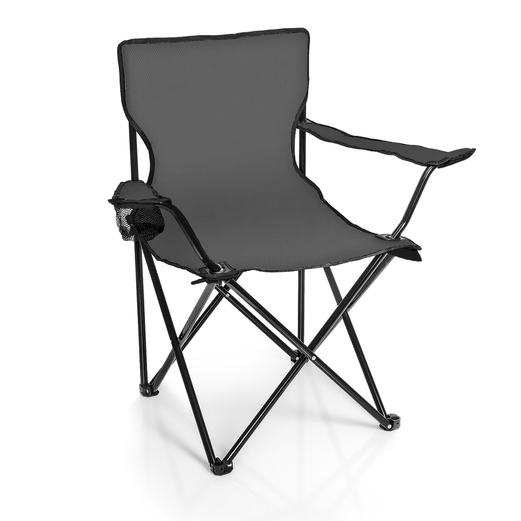 BigDean Campingstuhl Faltstuhl DUNKELGRAU Campingstuhl (1 günstig online kaufen